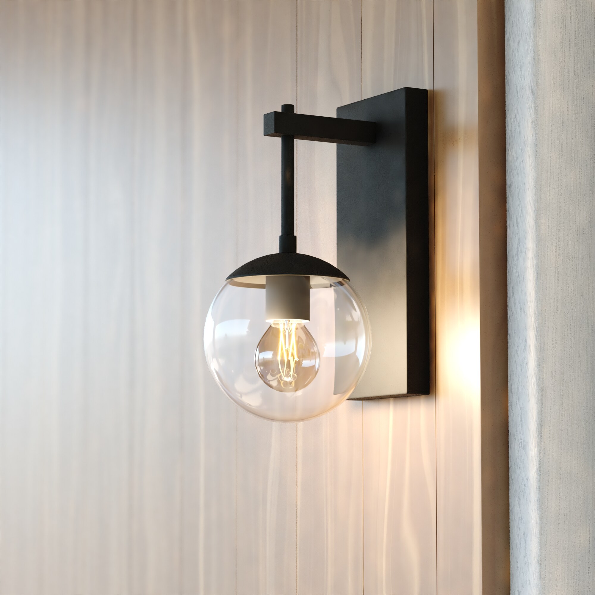 Cascadia T0714 Keeler 1 -Light 12-in H Matte Black Hardwired Outdoor Wall Light
