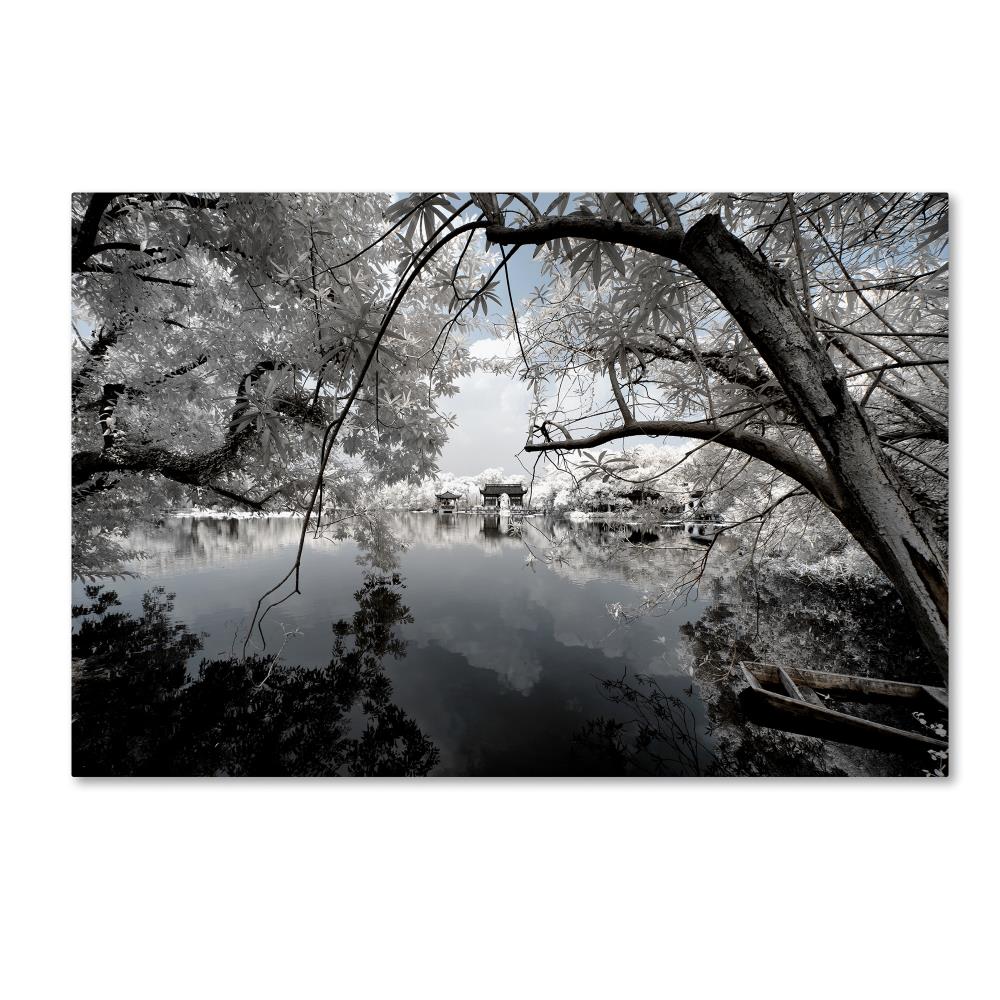 Trademark Fine Art Framed 16-in H x 24-in W Landscape Print on Canvas | HV9X36-B1624LED