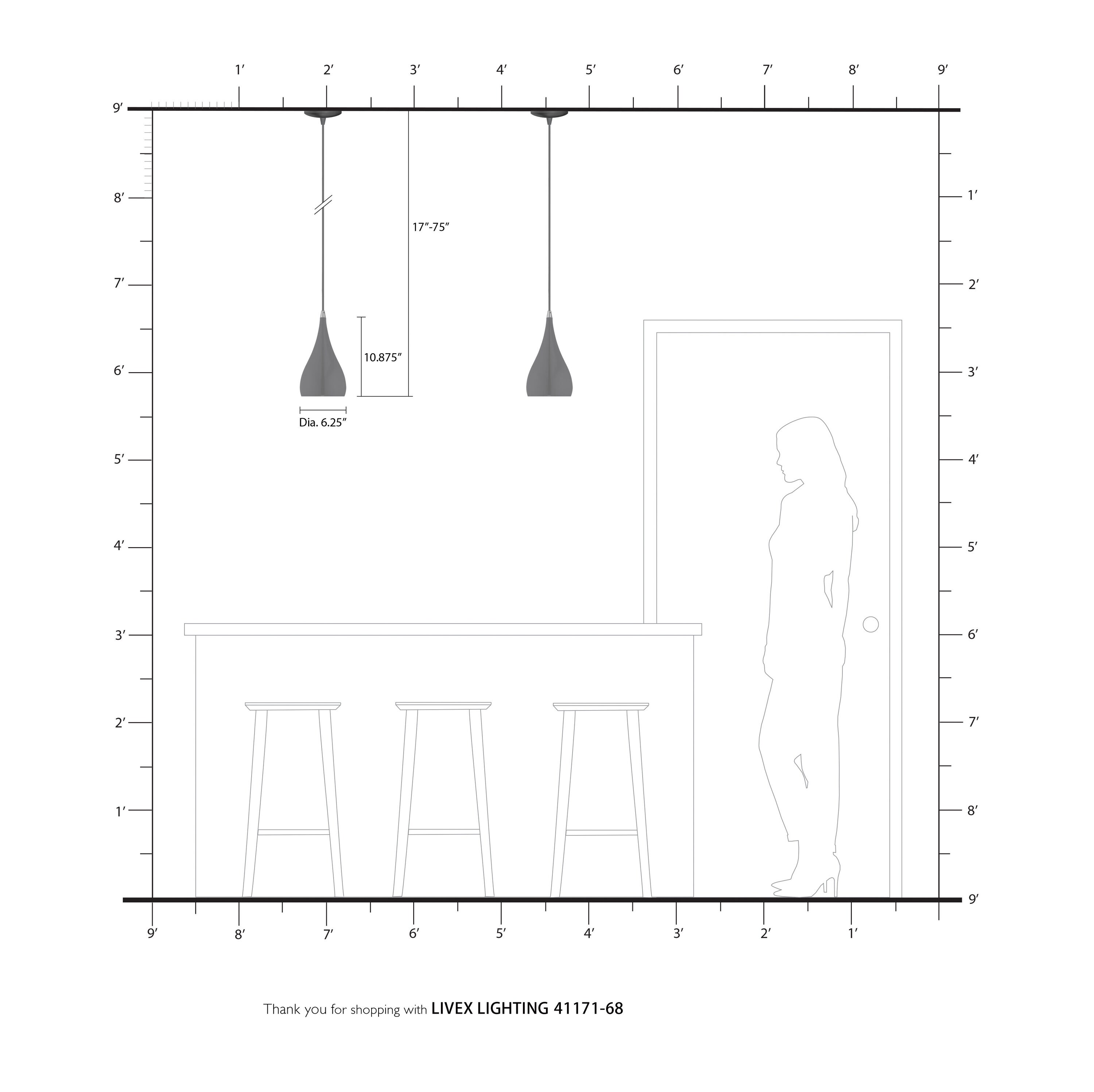 Amador Shiny Black and Gold Mini Pendant Light, 6.25" Indoor/Outdoor