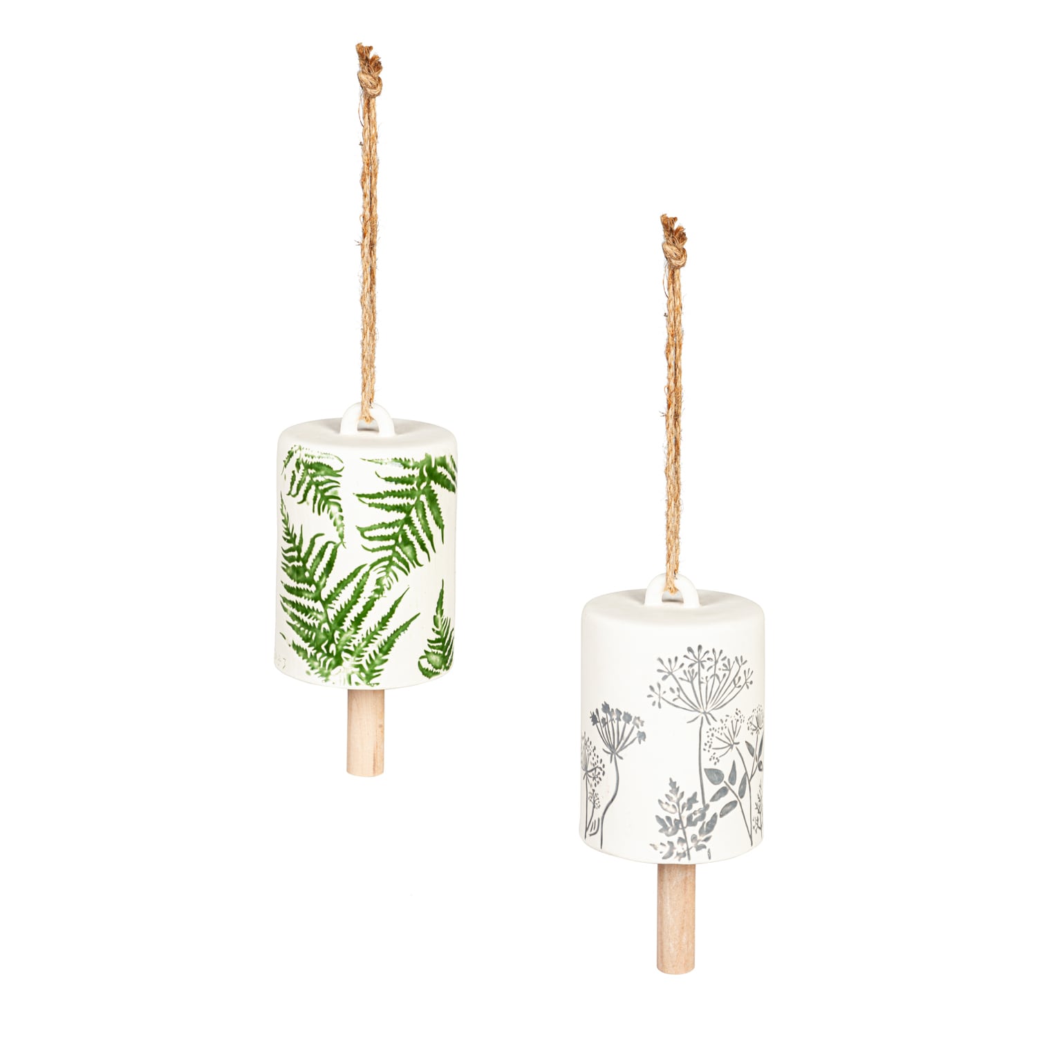 Evergreen 2WC2299 6.69-in Multi-color Porcelain Bell Wind Chime
