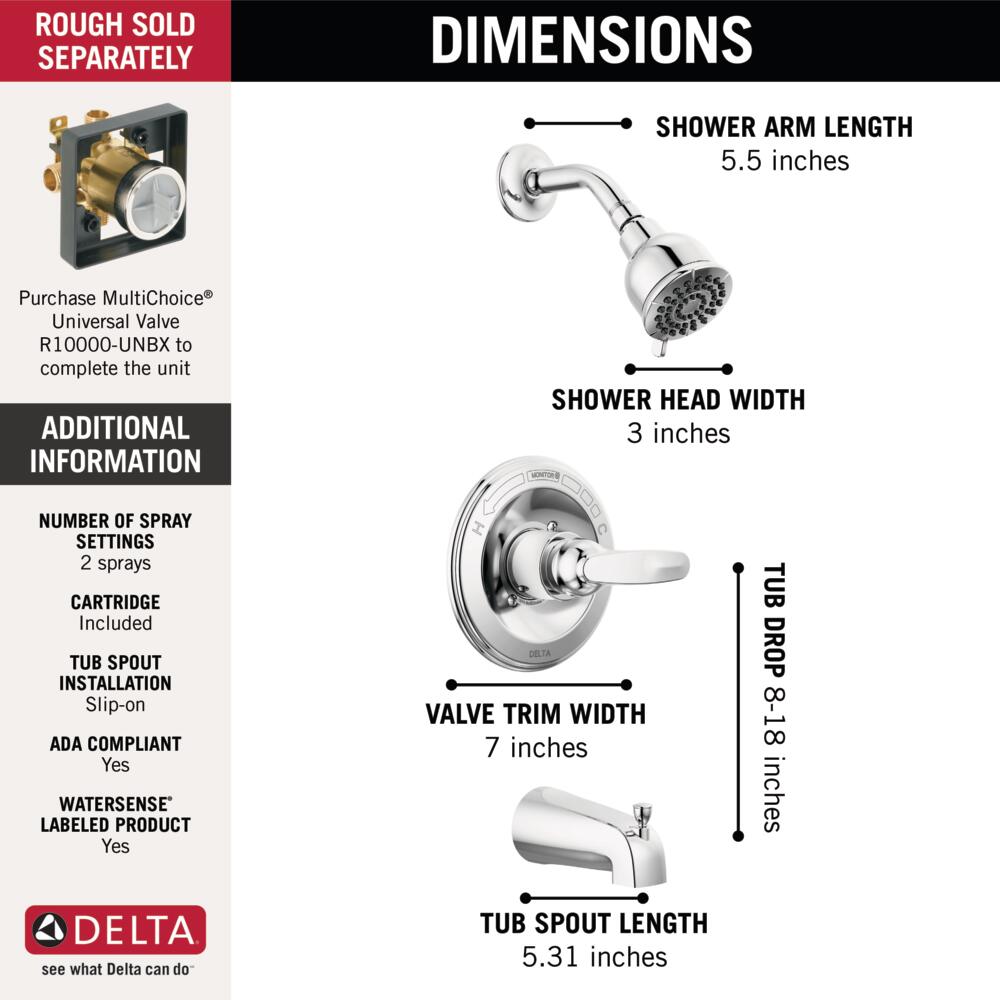 Delta BT13410 Tub-Shower-Faucets - View #2