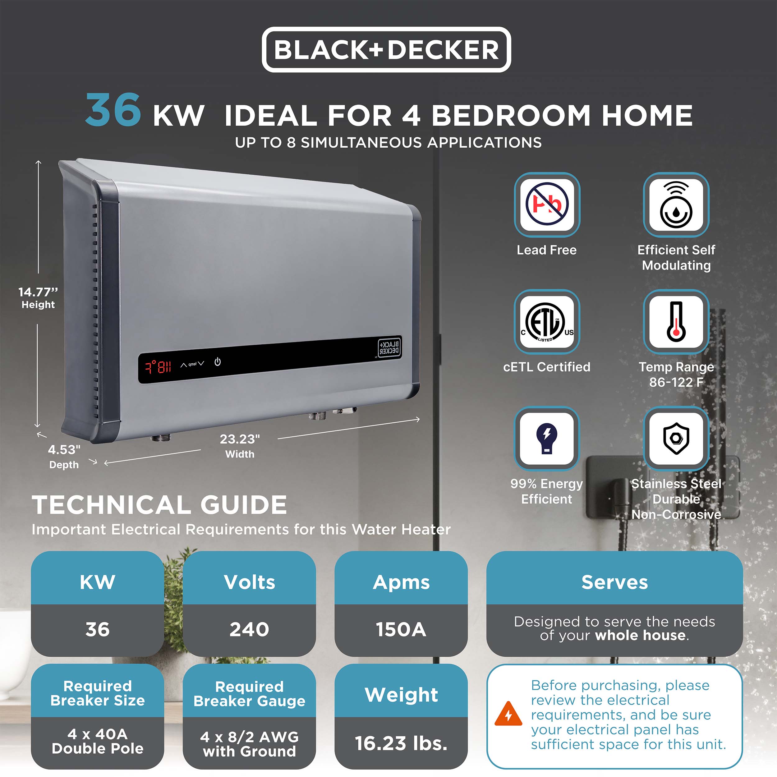 BLACK+DECKER BD-36-DWH Gas-Water-Heaters - View #3