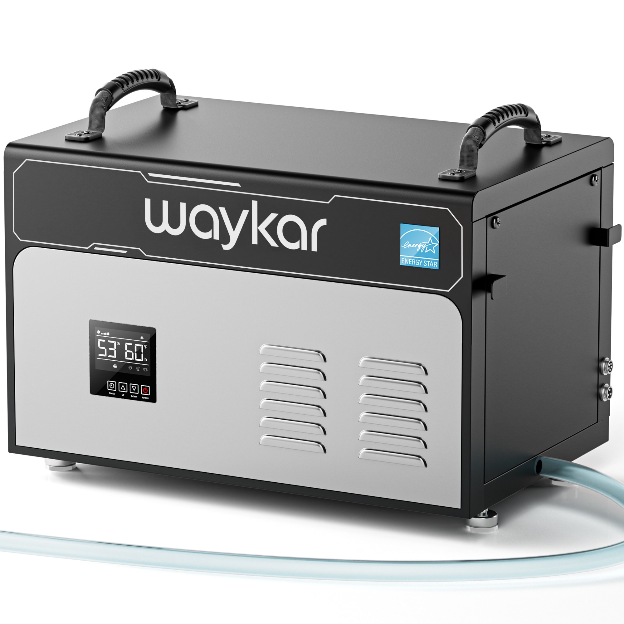 waykar CPG 130 pt. Dehumidifier with Pump (For Rooms 3001+ sq. ft) For Basements, Bathrooms, in Black #130A-CPG-XQD