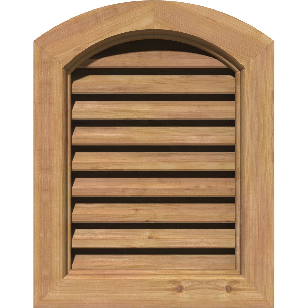 Ekena Millwork GVWAR12X2200SFUWR 12-Inches x 22-Inches Smooth Western Red Cedar Round top Wood Gable Louver Vent