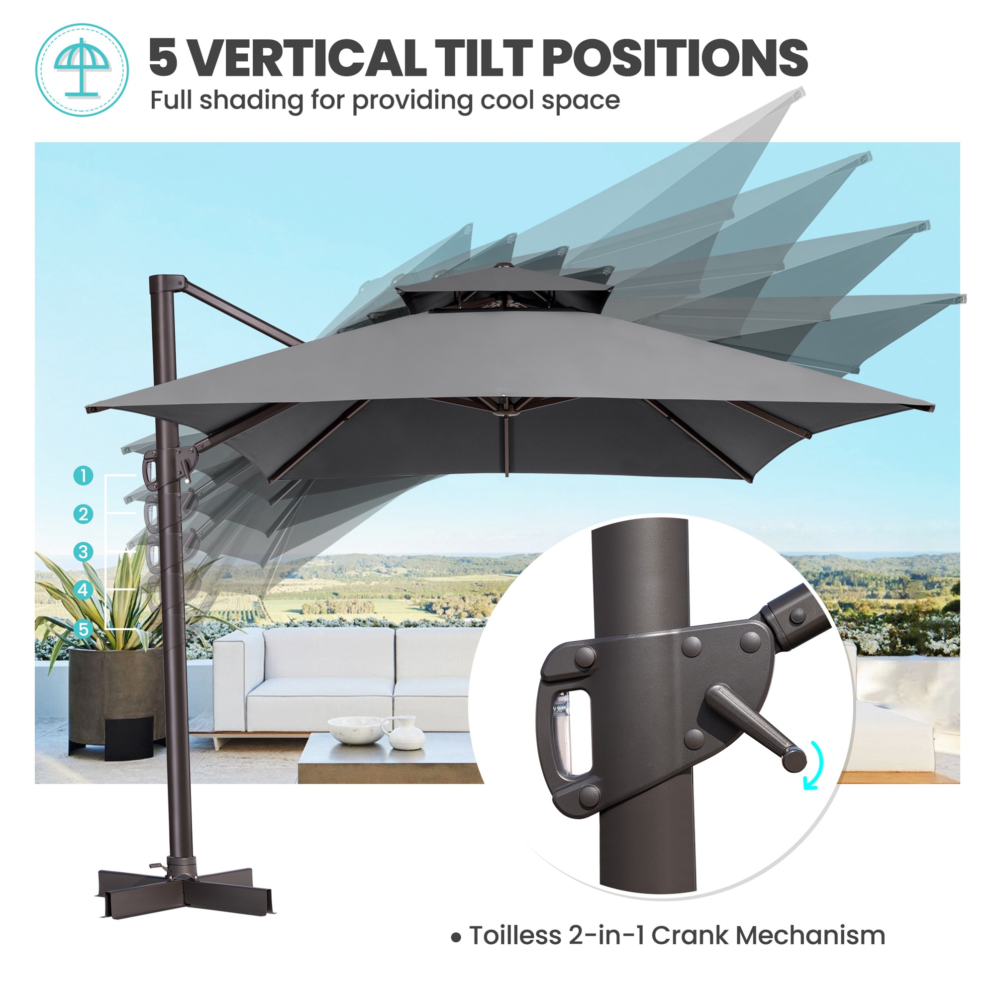 Crestlive Products CL-PU046DGY Umbrellas-2 - View #4