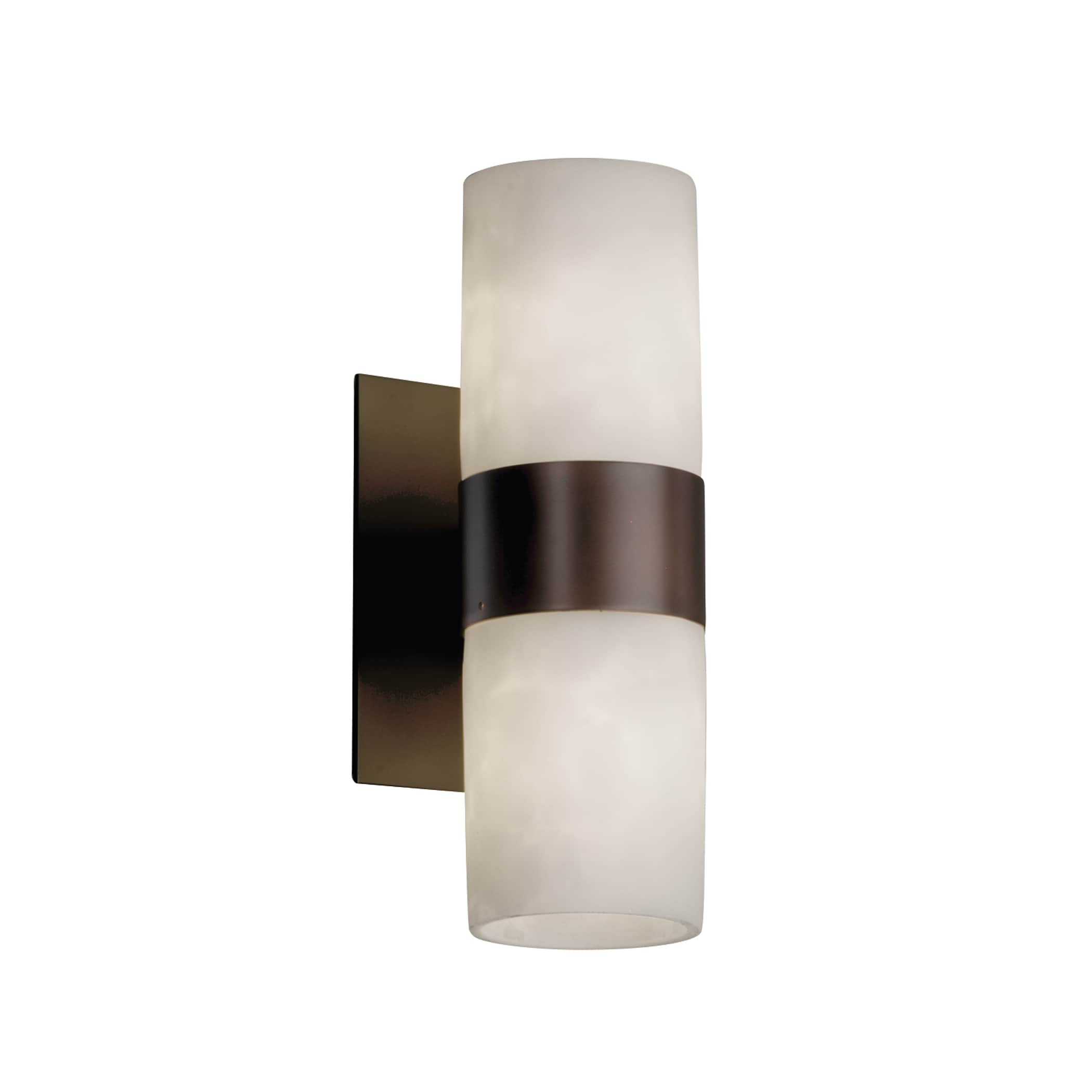 Justice Design Group CLD-8762-10-DBRZ Clouds 5-in W 2-Light Dark Bronze Transitional Wall Sconce