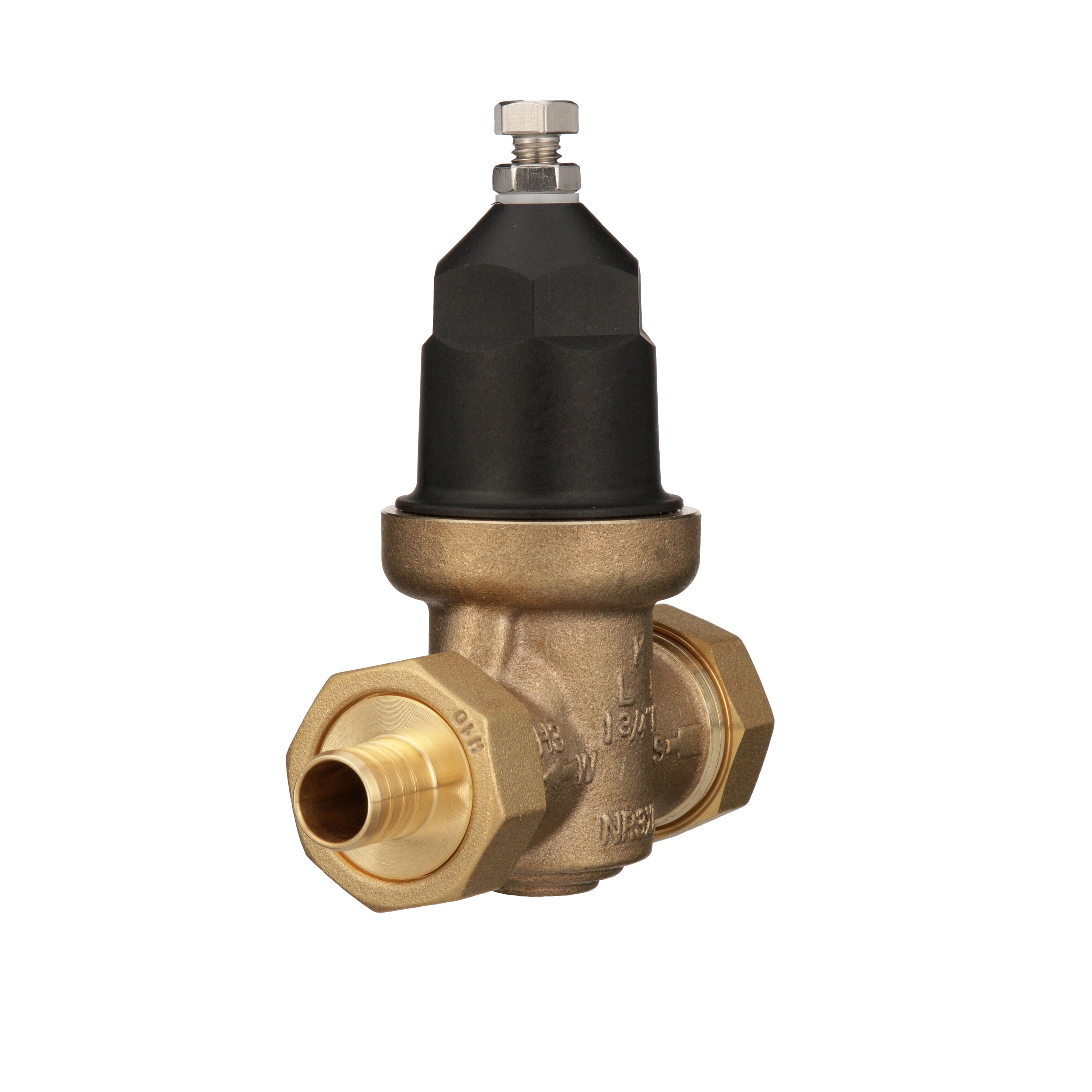 Apollo APXPRV34WG 3/4 in. Bronze Double Union PEX Water Pressure Regulator with Gauge