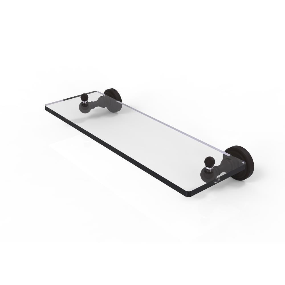 Allied Brass WP-1/16-ORB Waverly Place Oil-Rubbed Bronze 1-Tier Wall Mount Bathroom Shelf (16-in X 2.5-in X 5-in)
