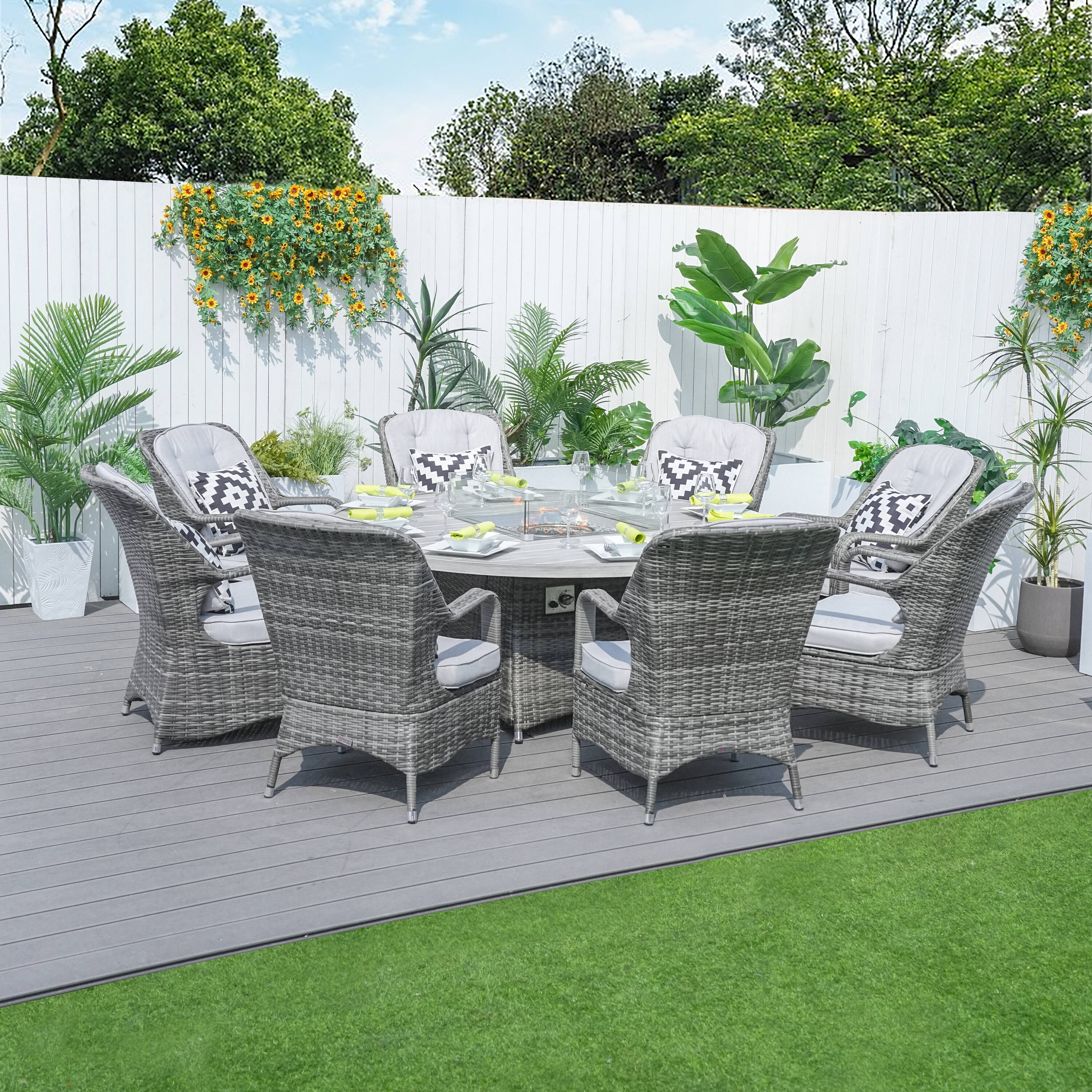 Direct Wicker DWG-1108A-GR Patio-Dining-Sets - View #4