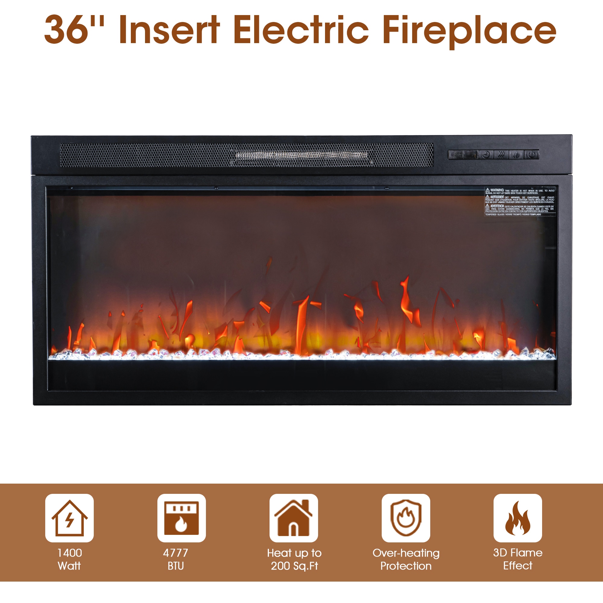 IHOMEadore MDBBSF103-36 Electric-Fireplaces - View #3