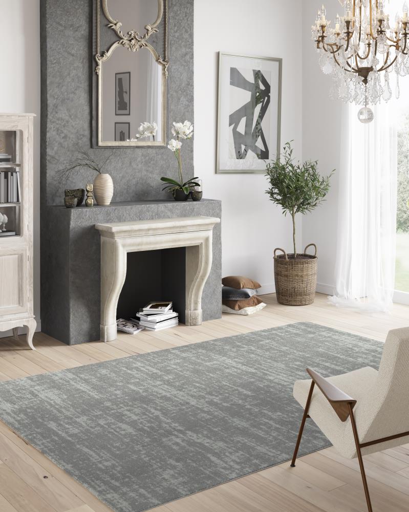Balta 3001531 Isaiah Cadet Gray 5 x 7 5 X 7 (ft) Grey Indoor Abstract Area Rug