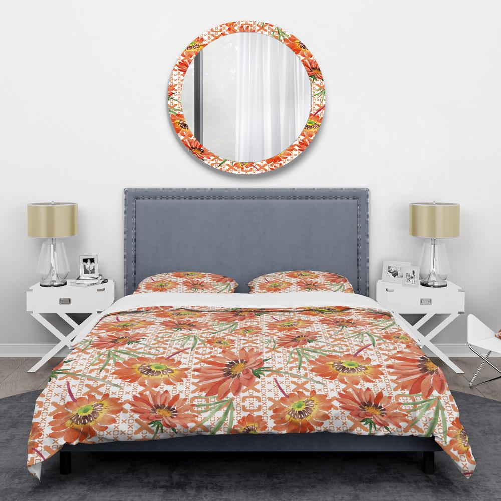 Designart BED24245-Q 3 -Piece Pink Queen Duvet cover Set