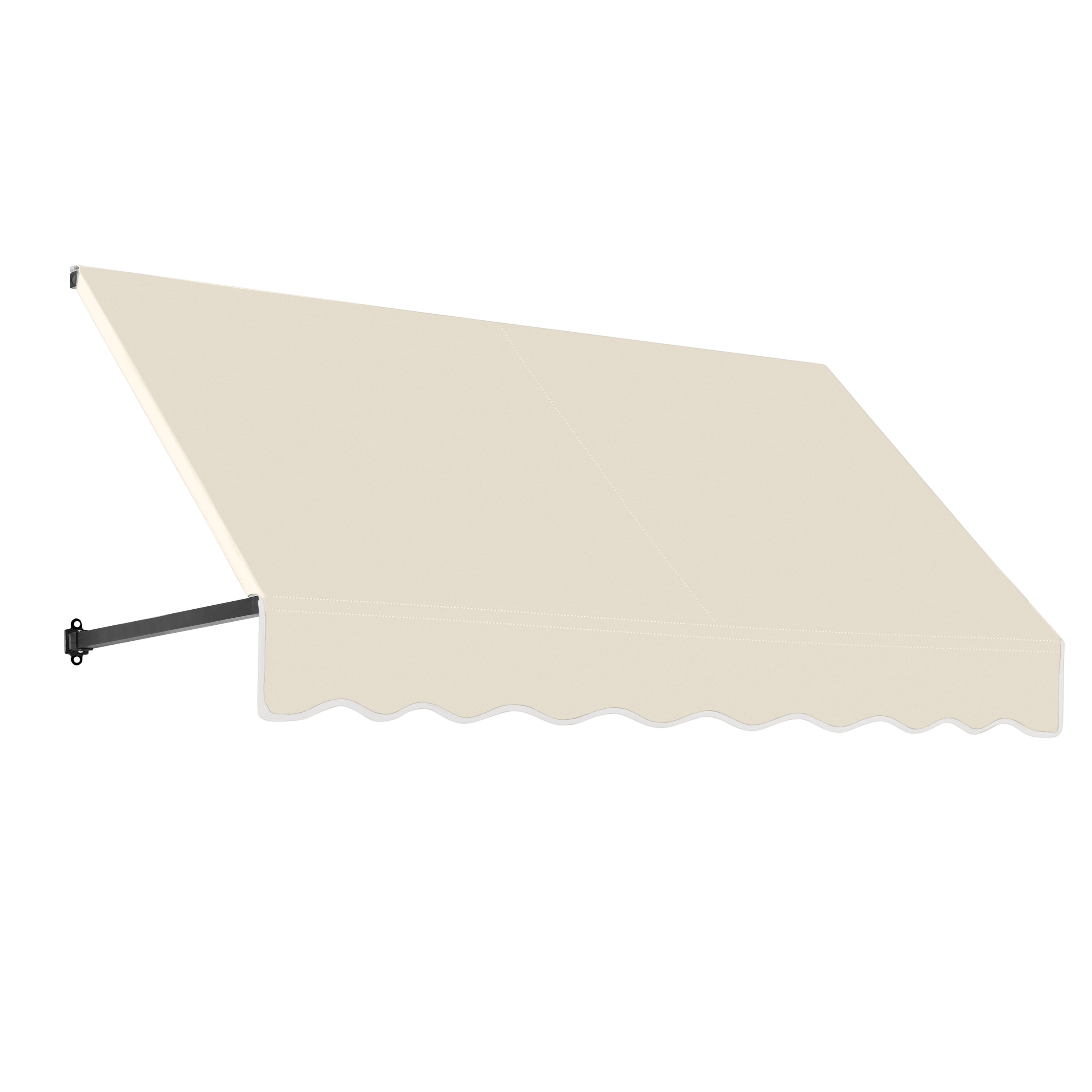 Awntech ER1030-L-7L Dallas Retro 88.5-in Wide x 30-in Projection x 16-in Height Fabric Linen Solid Fixed Window/Door Awning