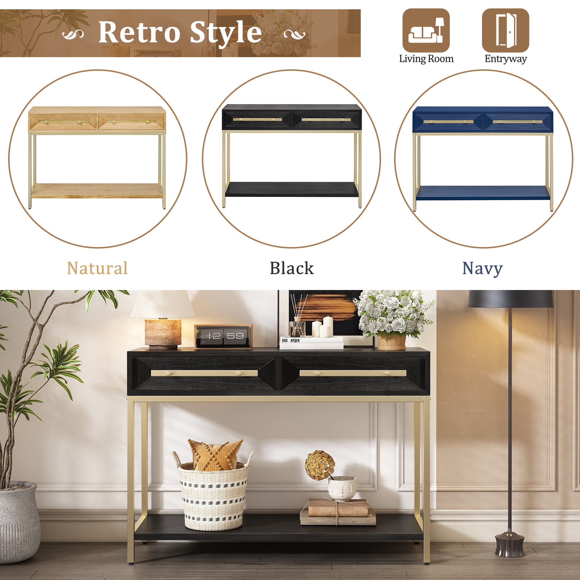 ModernLuxe N715P227910B Console-Sofa-Tables - View #3