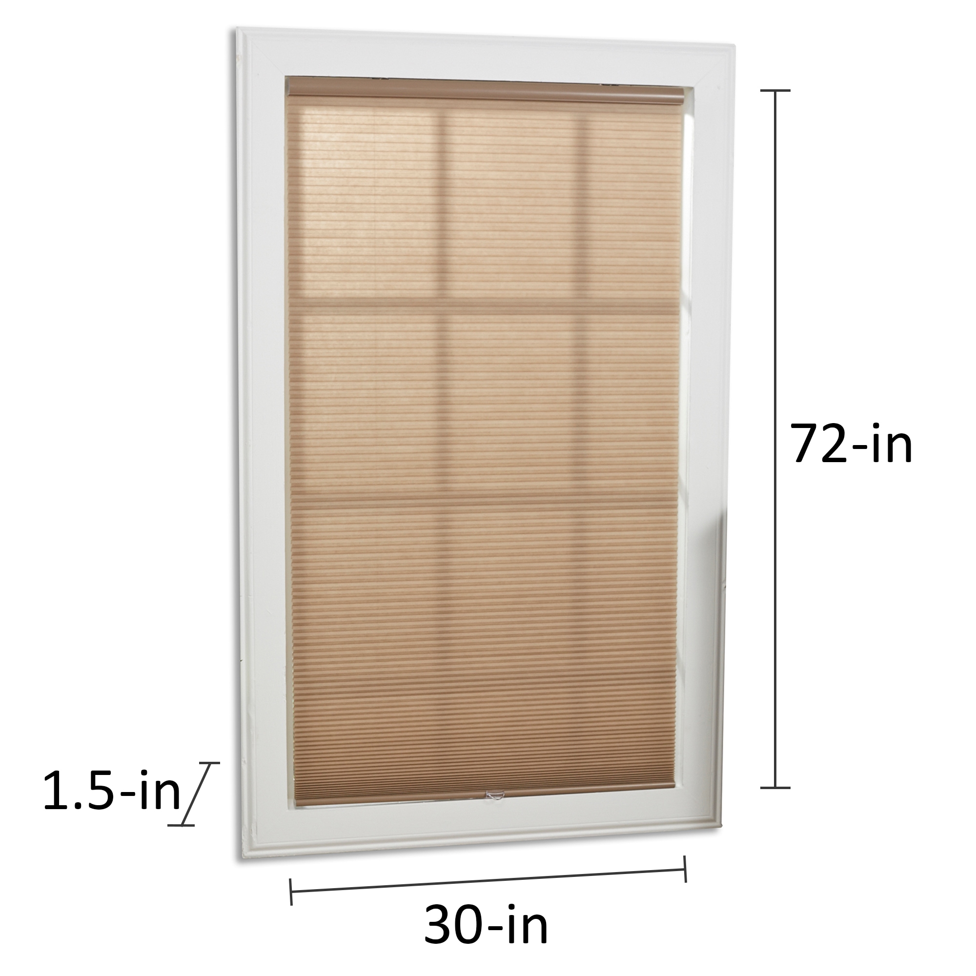 Allen + Roth 30-in X 72-in Linen Light Filtering Cordless Cellular ...