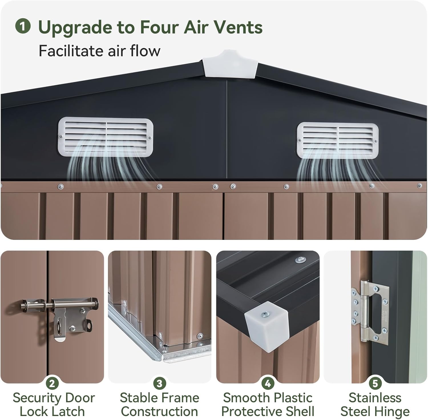 AOXUN AX-40114B Metal-Storage-Buildings-Sheds - View #4