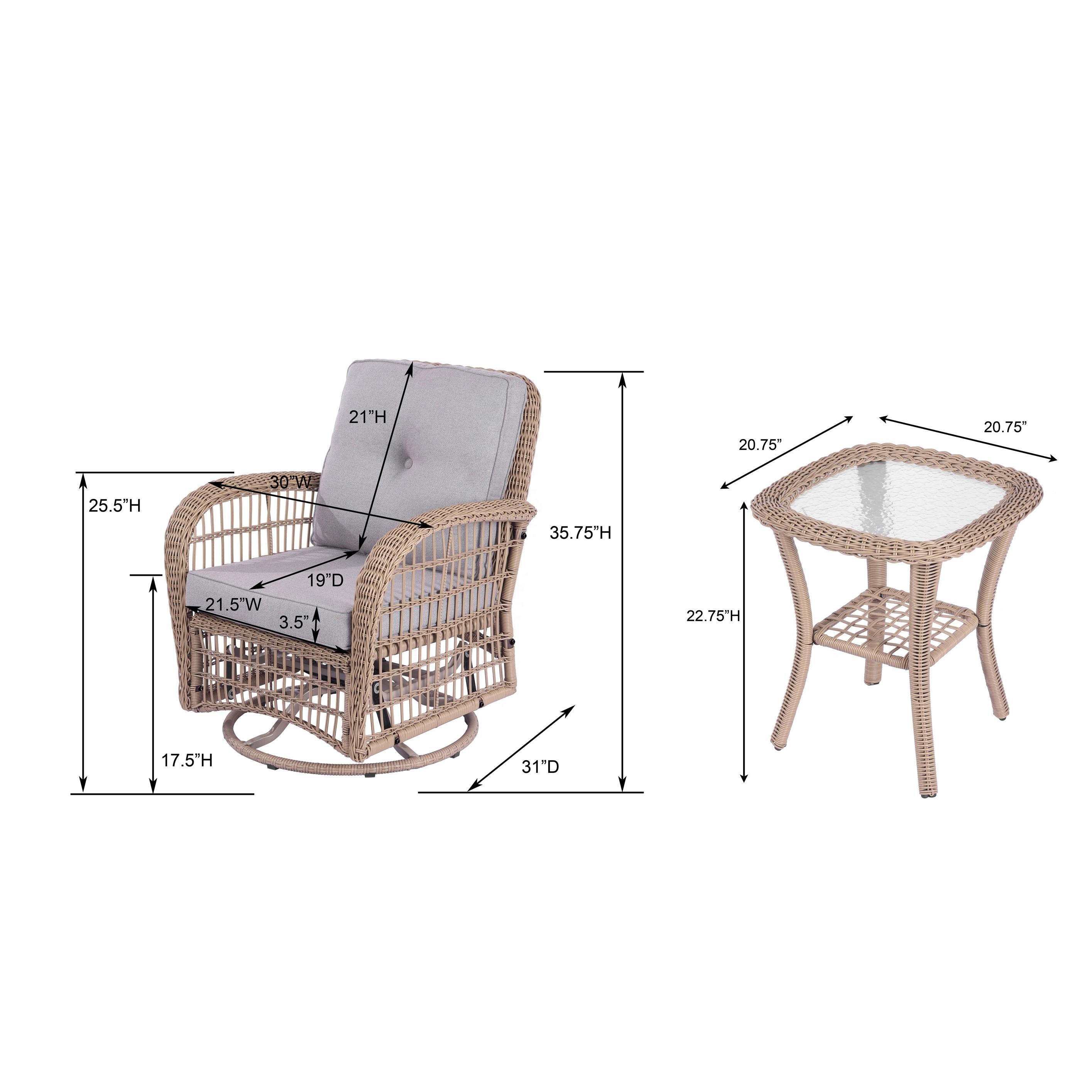 Bayfeve BF-9313TRB Patio-Conversation-Sets - View #6