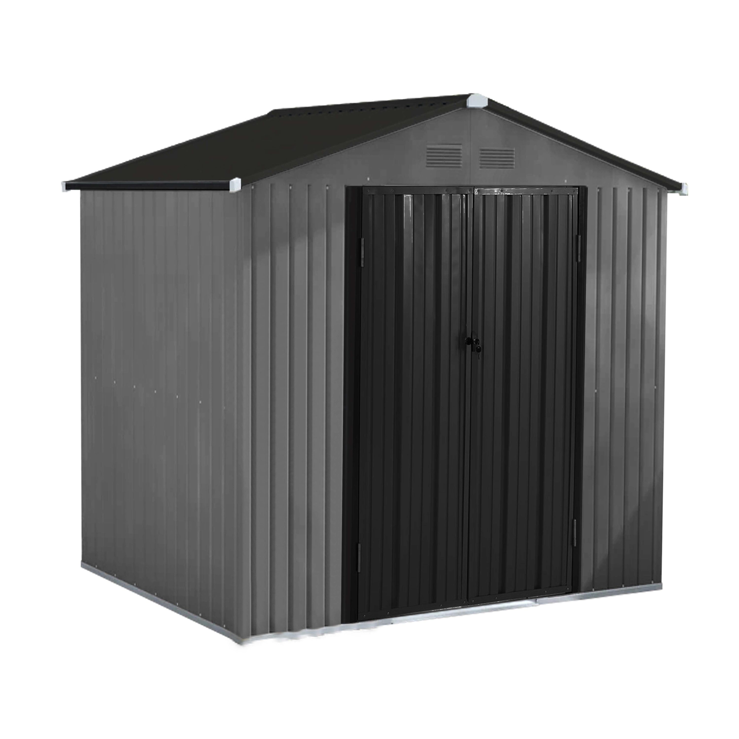 VEIKOUS 10-ft x 8-ft Galvanized Steel Storage Shed at Lowes.com