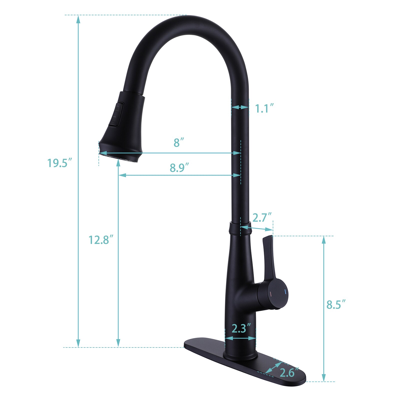 WELLFOR WB-H#RB0798 Kitchen-Faucets - View #3
