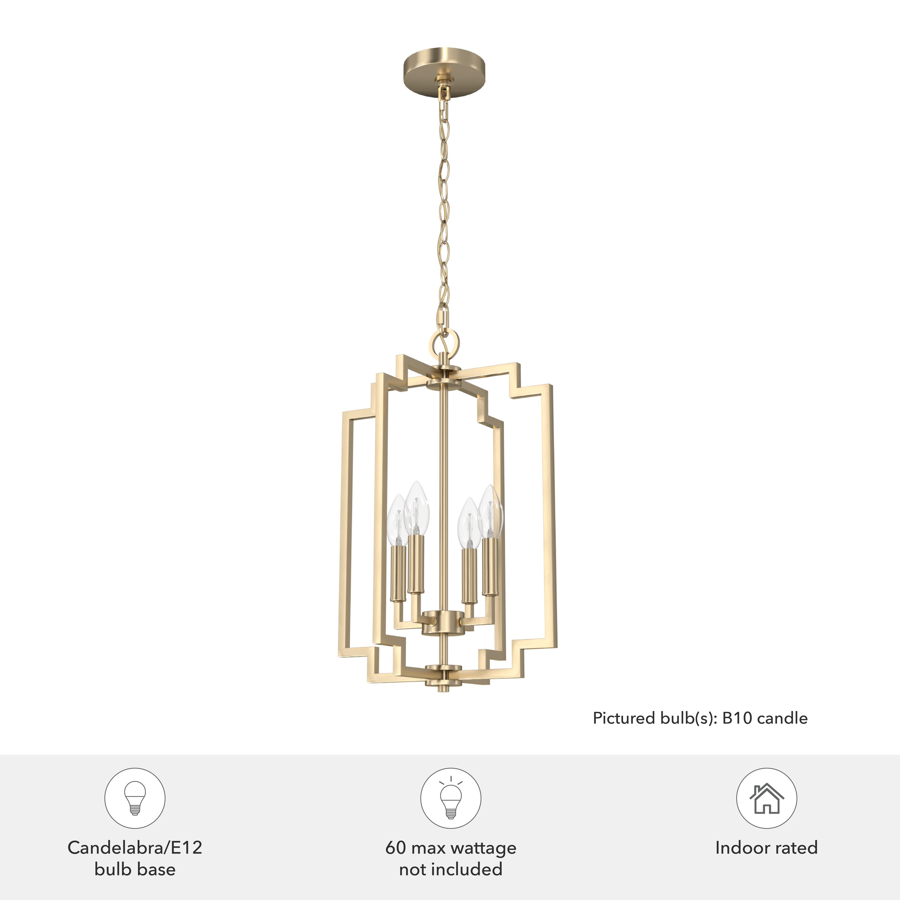 Alturas Gold Modern 4-Light Small Pendant 14x21 Inch