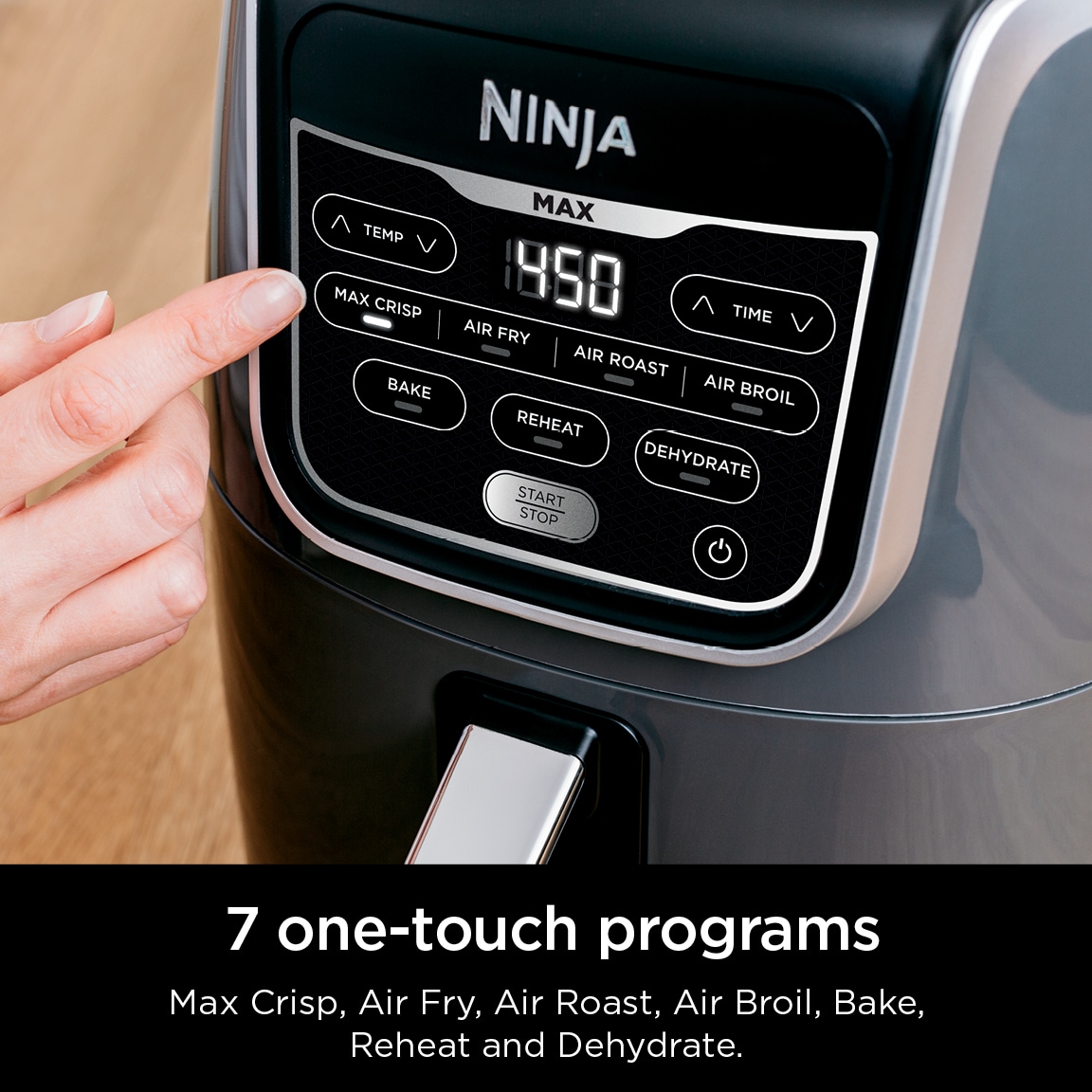  Ninja Air Fryer, 1550 Watt Programmable Base, Air