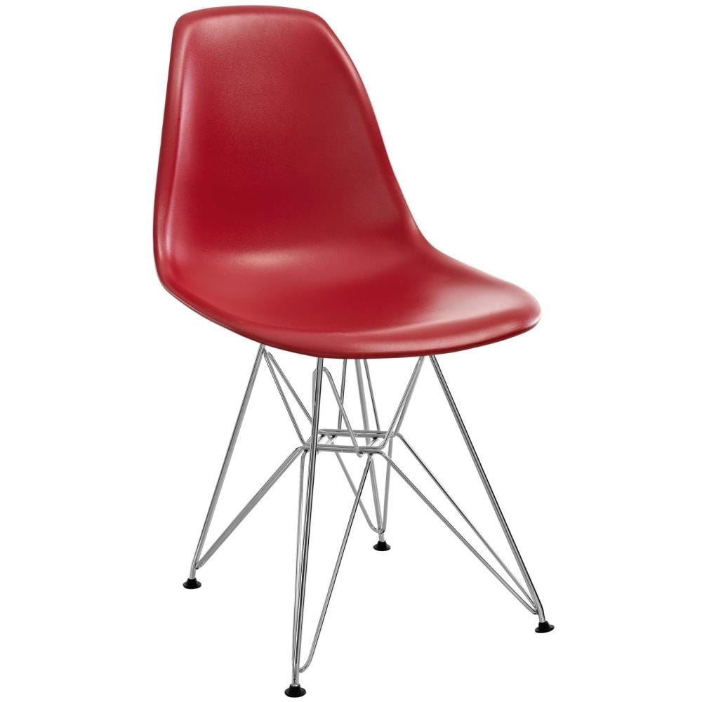 Modway EEI-179-RED Paris Contemporary/Modern Dining Side Chair (Metal Frame)