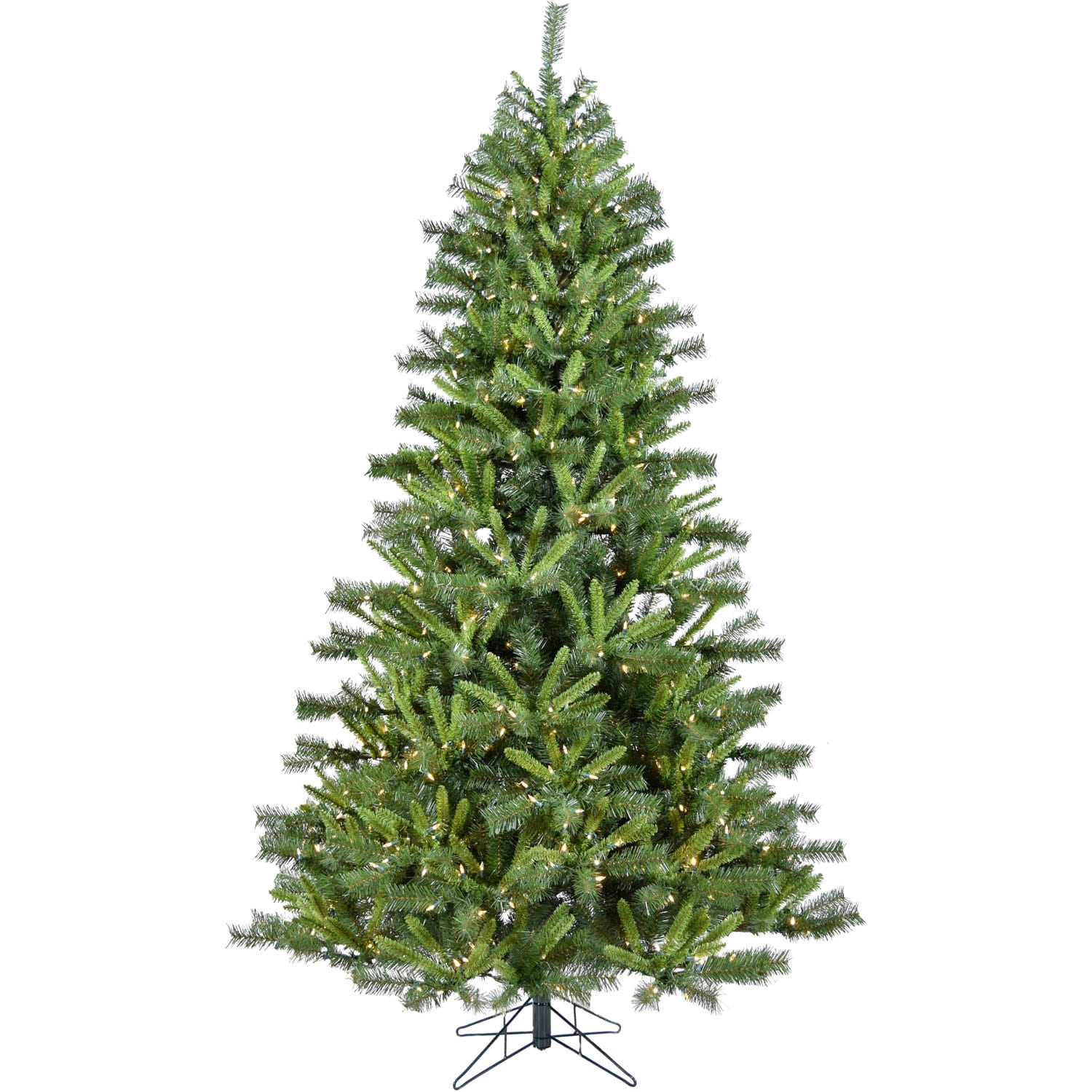 7.5-Ft Green Pine Artificial Christmas Tree with Clear LED Lights