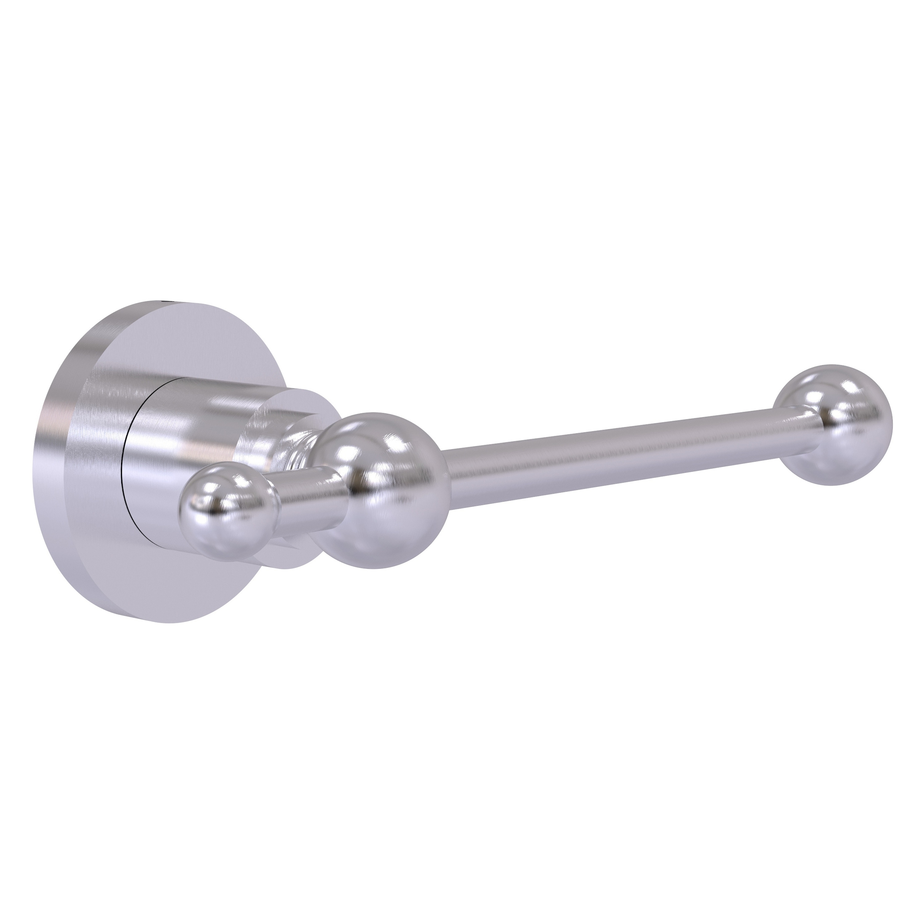 Allied Brass AP-24E-SCH Astor Place Satin Chrome Wall mount Single post Toilet Paper Holder 1 -Rolls with Storage