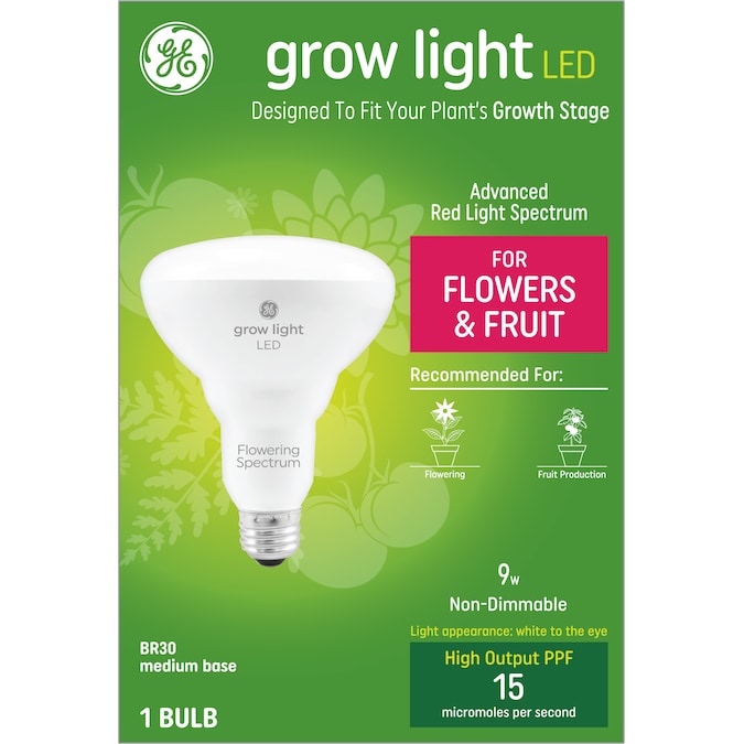 GE 9-Watt (60-Watt EQ) LED Grow Light Bulb