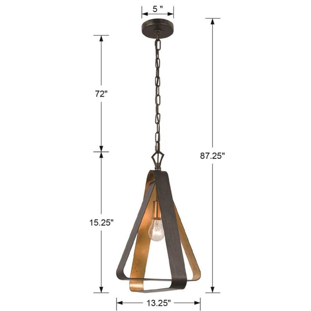 Crystorama Luna 1-Light Multiple Finishes Bronze Rustic Damp Rated ...