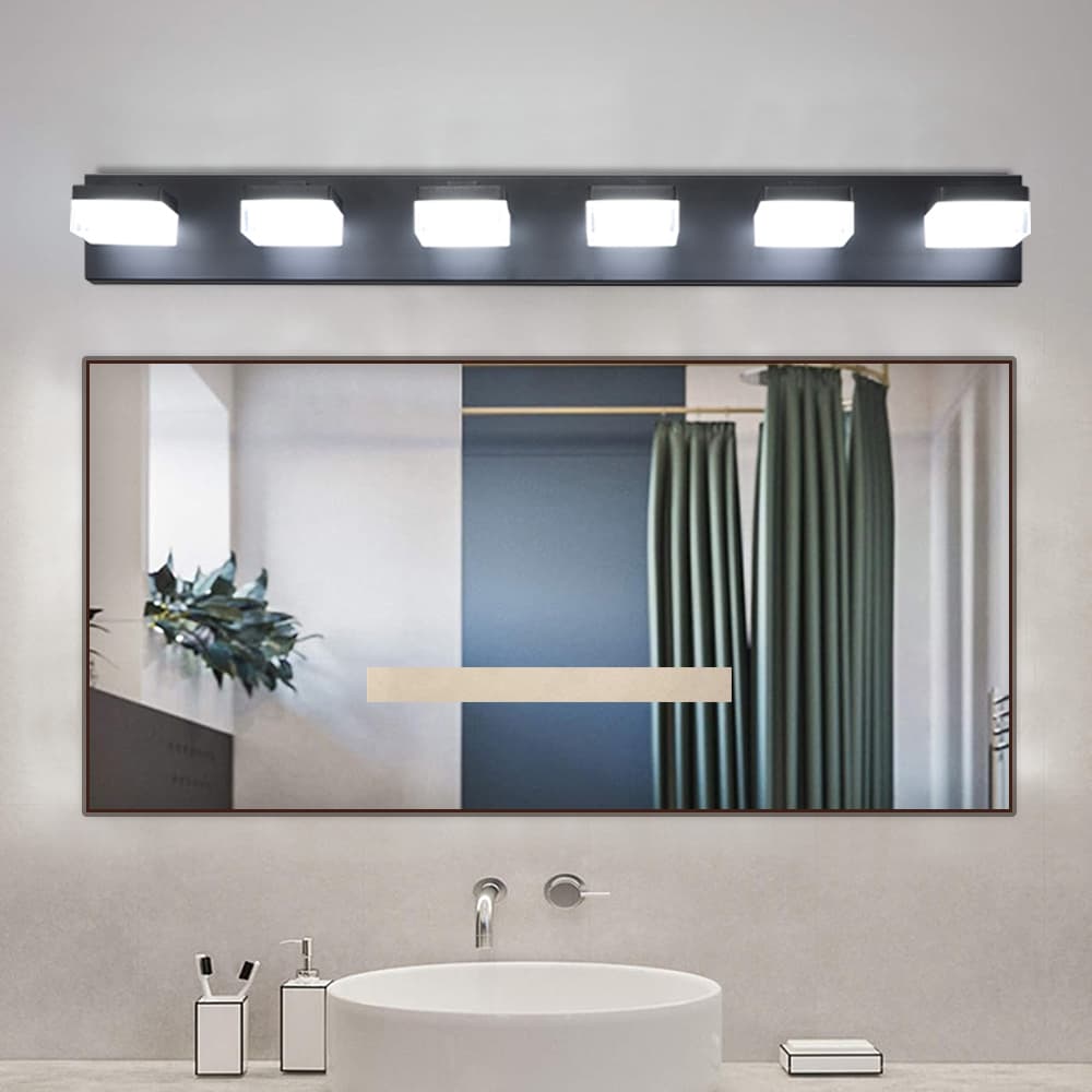 ToolCat BZ-3-67-SN 38.2-in 6 -Light Black Integrated LED Modern/contemporary Vanity light