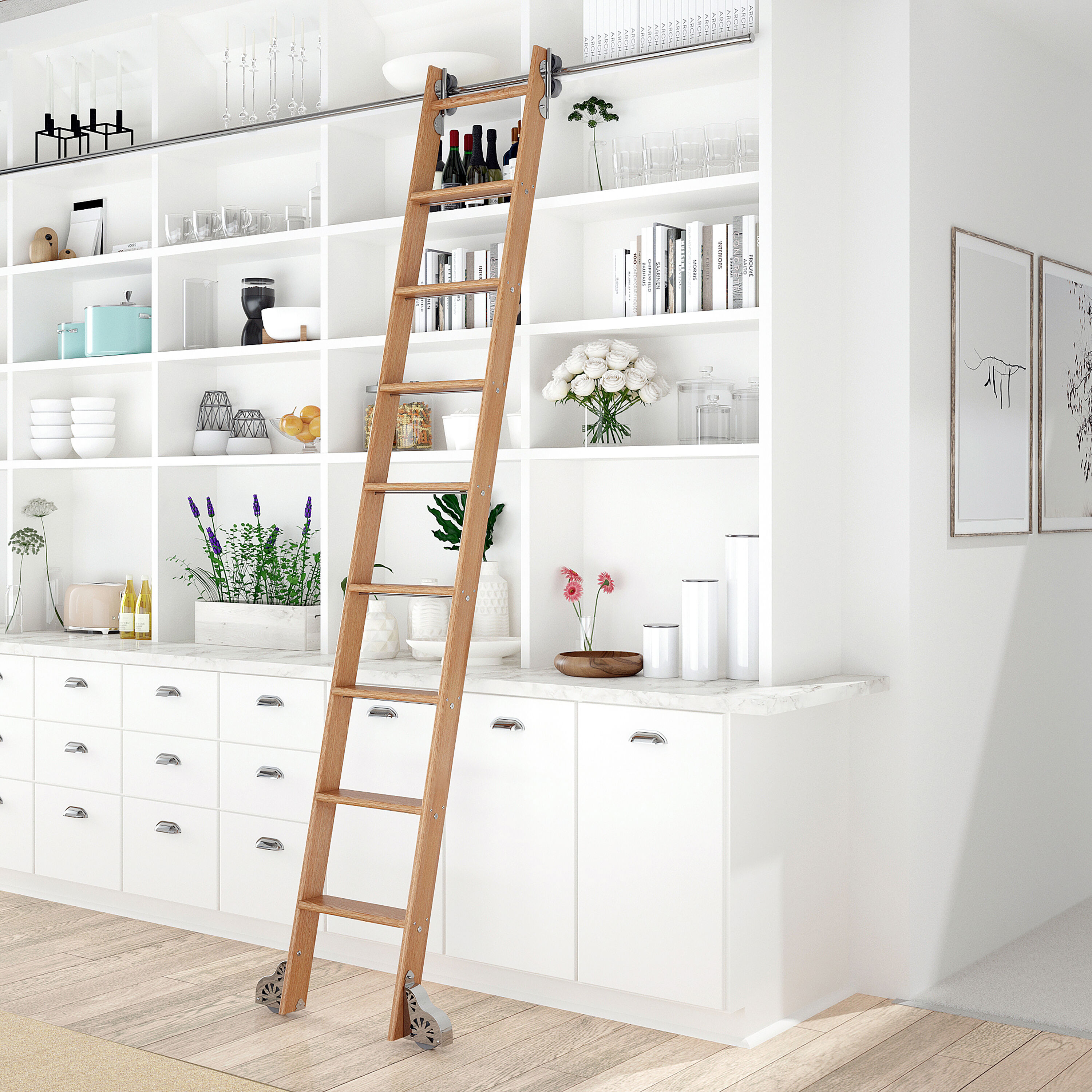 Quiet Glide QG.210-9RO-12-H.04 Library-Ladders - View #2