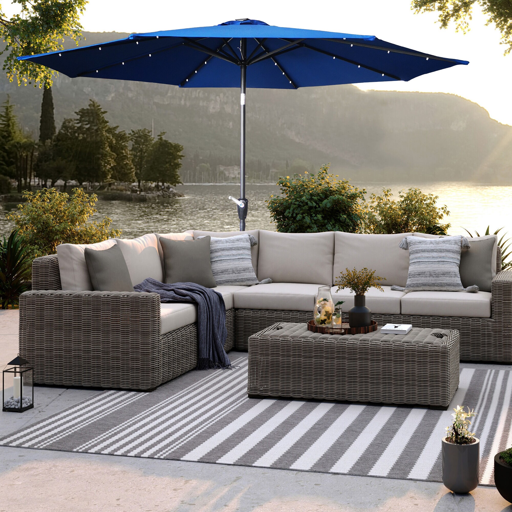 lowes umbrella patio set