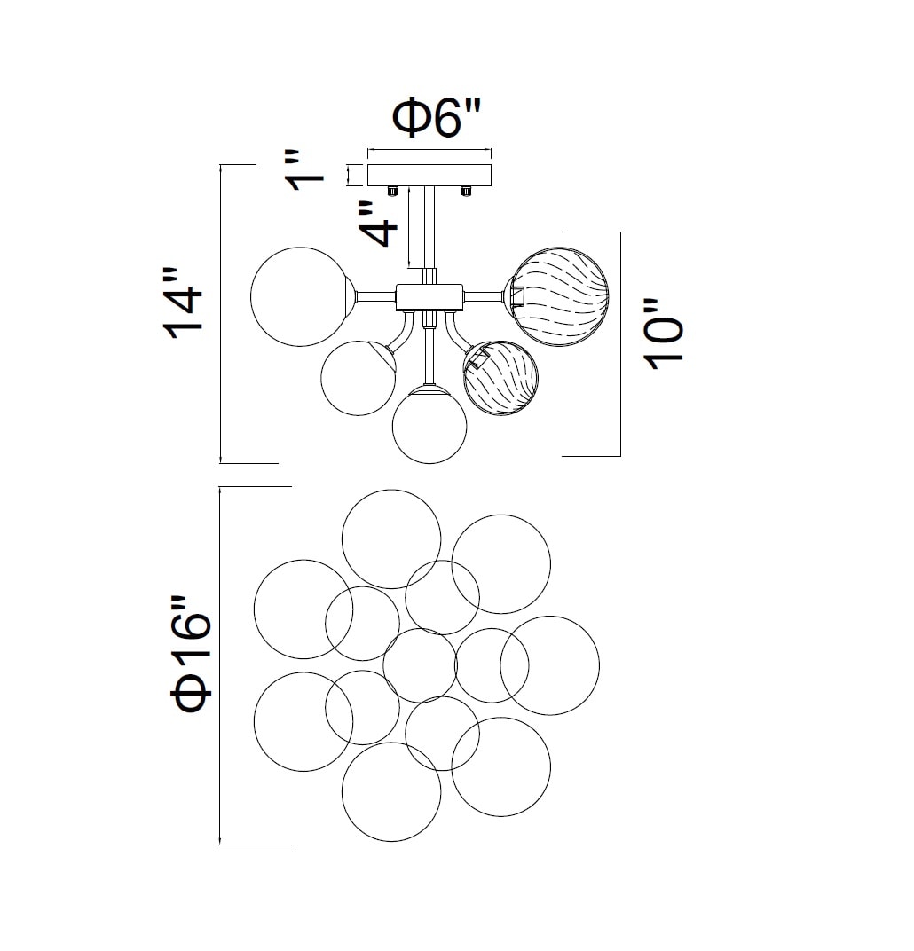 CWI Lighting 1205C16-6-601 flushmounts - View #8