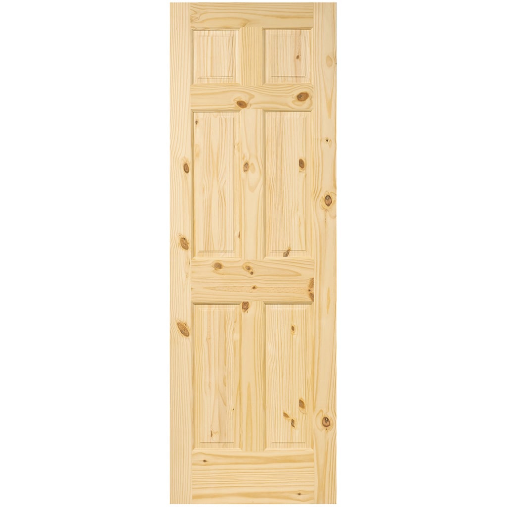 Kimberly Bay - 28-in x 80-in Unfinished 6-panel Smooth Solid core Unfinished Pine Interior Slab Door