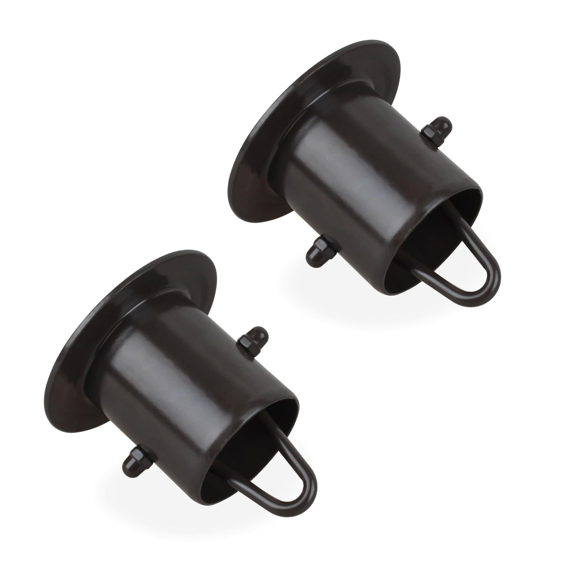 Etokfoks  3 Inch Black Aluminum Solar Rain Chain Gutter Adapter Metal V Hook for Gutter Downspout Installation 1 Pcs