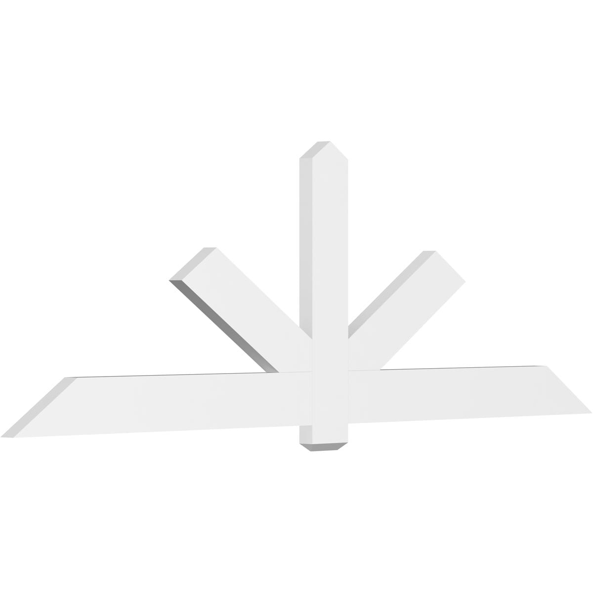Ekena Millwork GBP096X32X0206KEN00 Kennewick White PVC Gable bracket