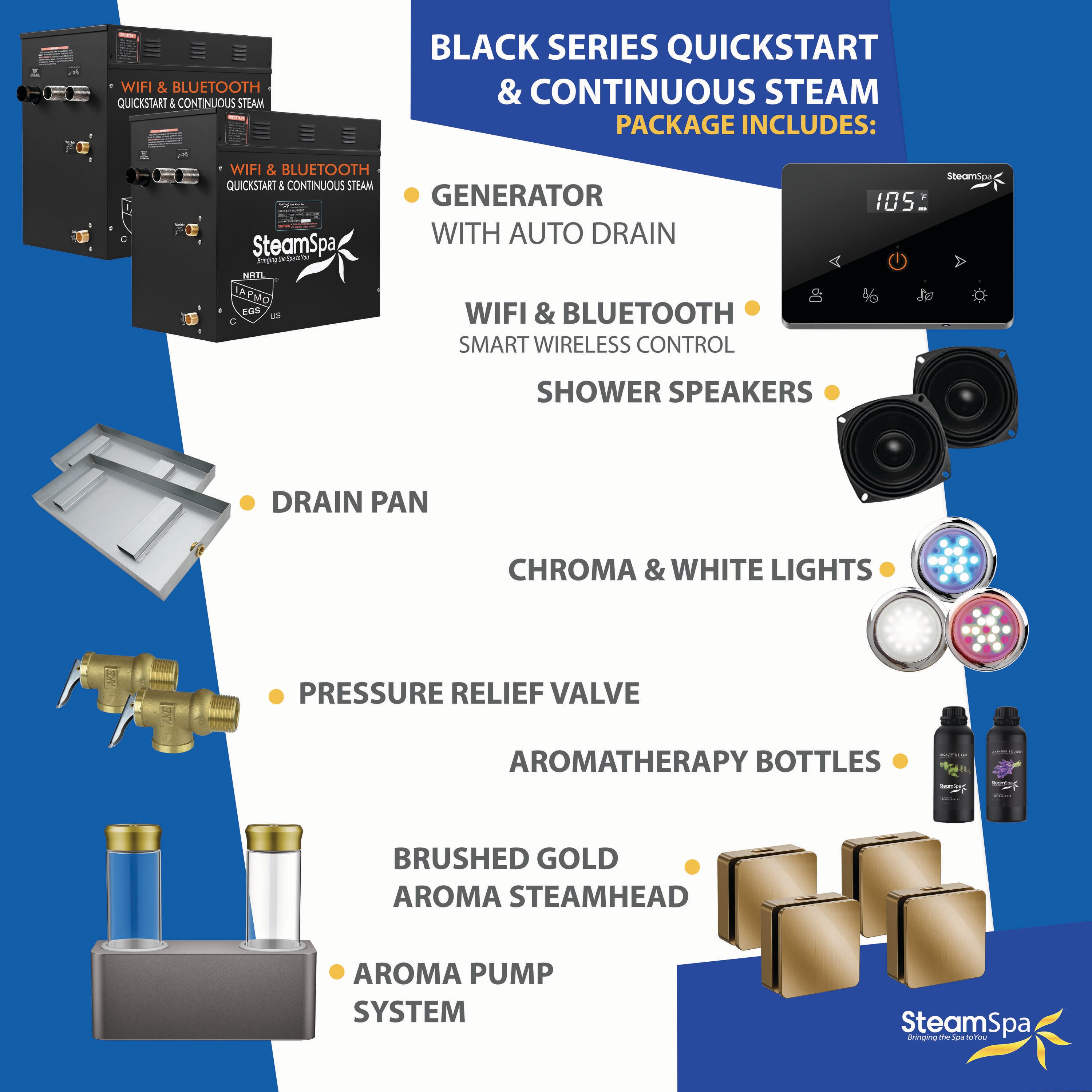 SteamSpa BKWS2100GD-ADP Steam-Showers - View #6