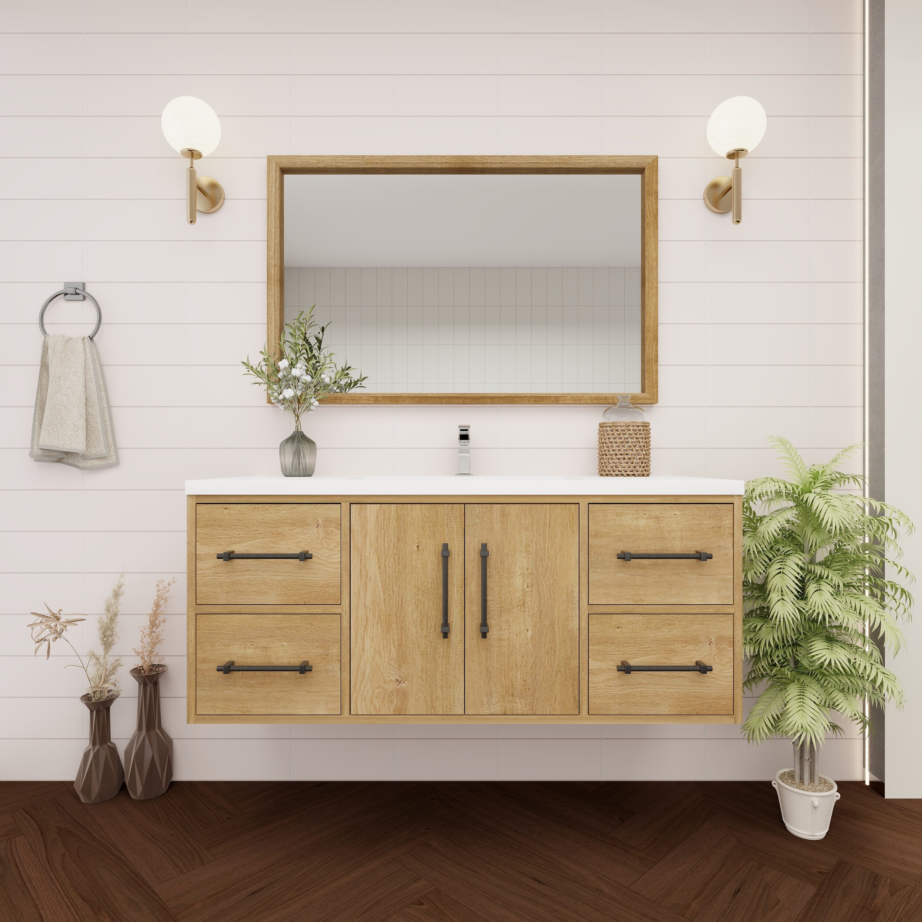 BV Better Vanity VICTORIA48WH-OAK Bath-Vanity-Combo - View #3