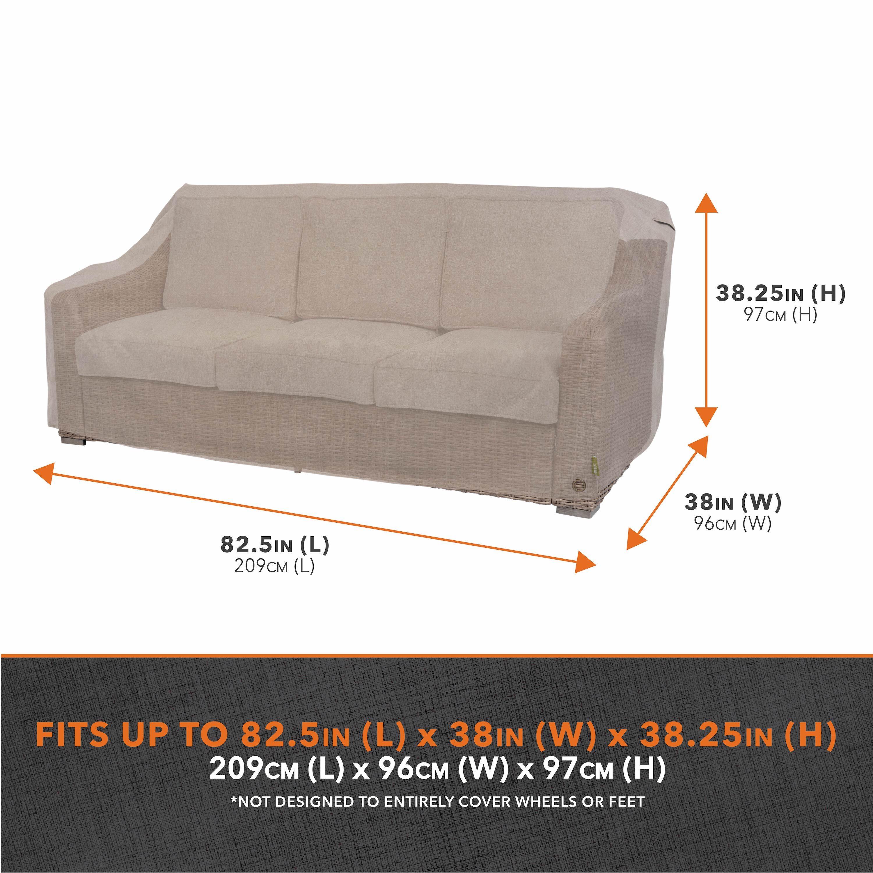 Sandstone Waterproof Polyester Patio Loveseat Cover