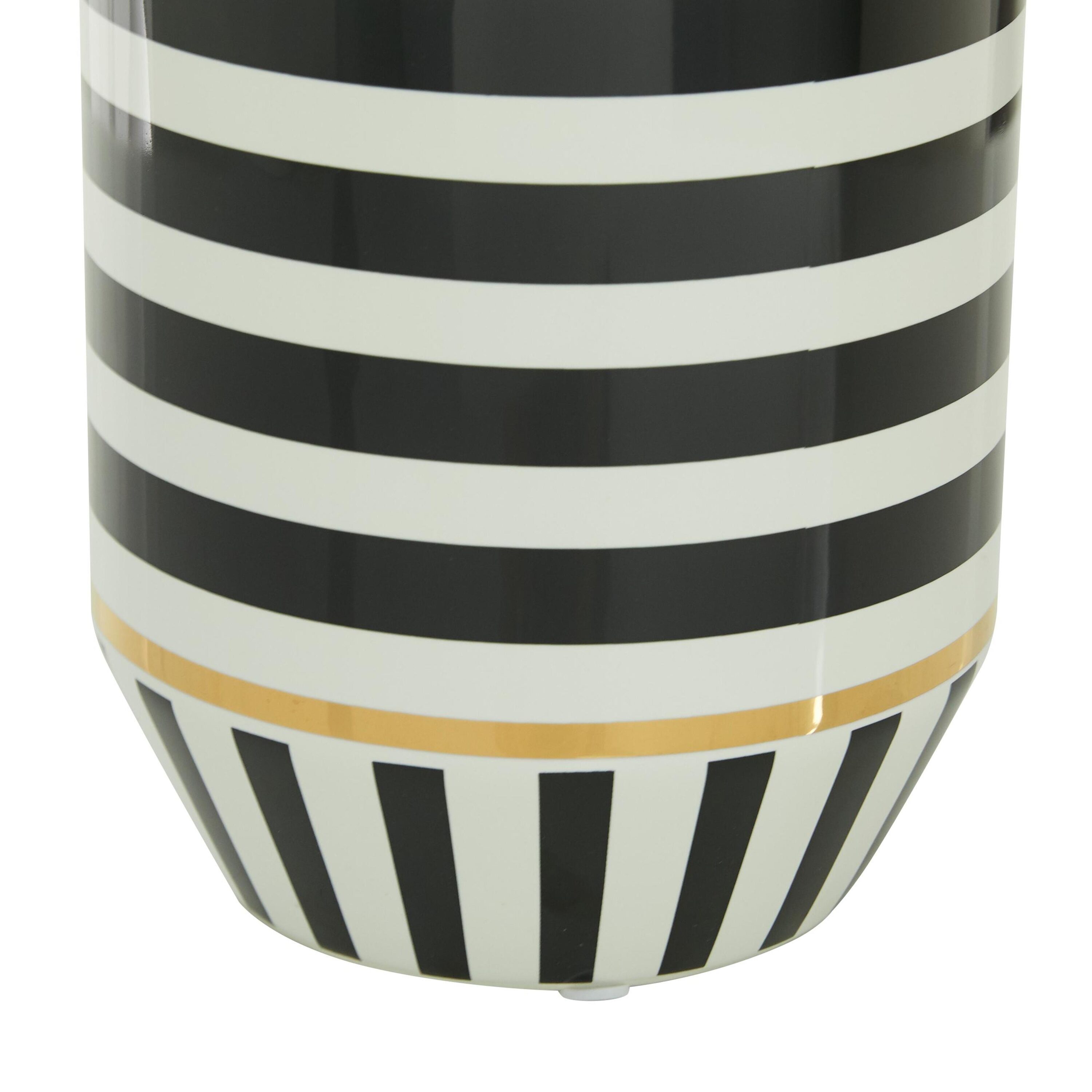 Black and White Ceramic Bouquet Table Vase