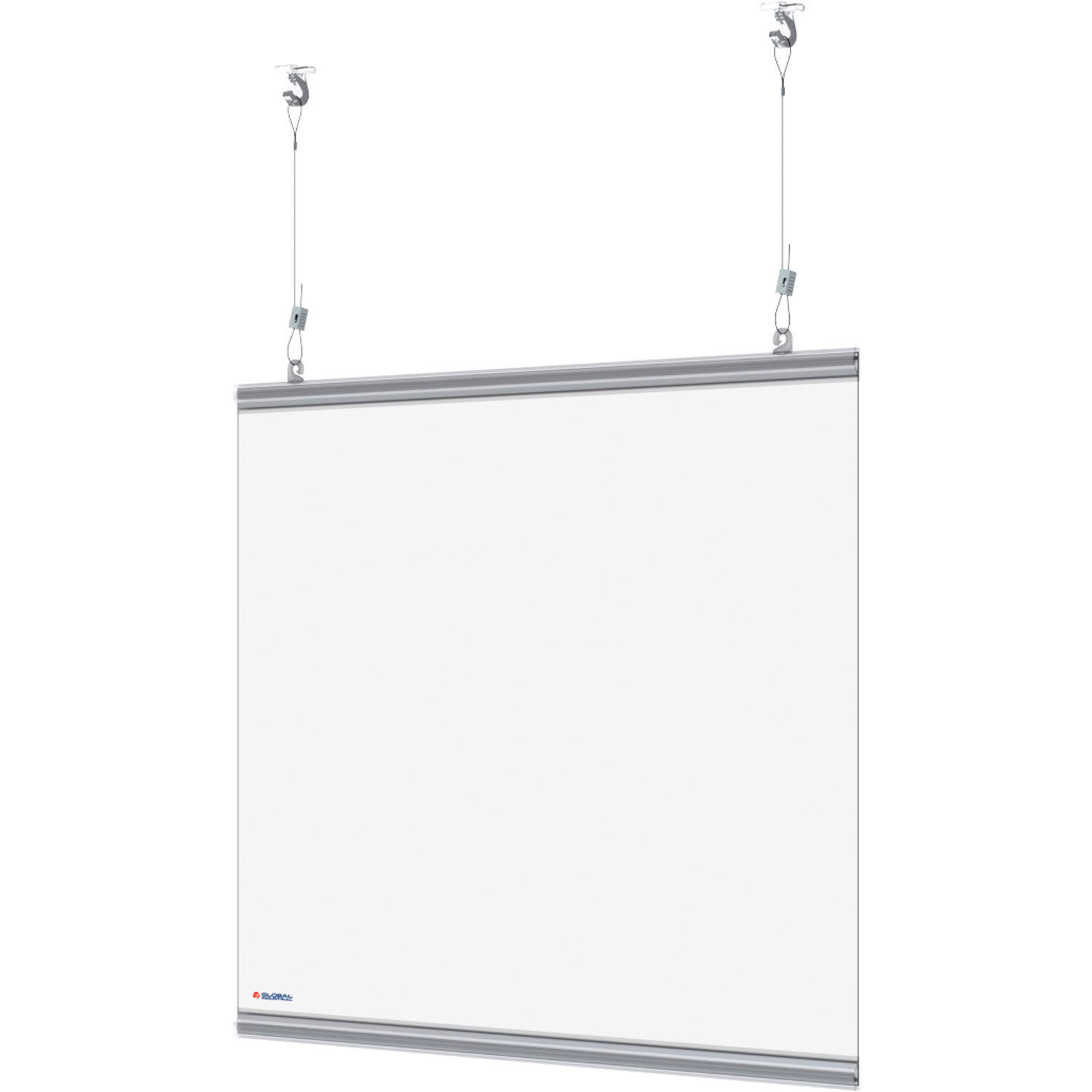 Global Industrial 298687 Hanging Cashier Shield 28-inW x 22-inH 2Pack