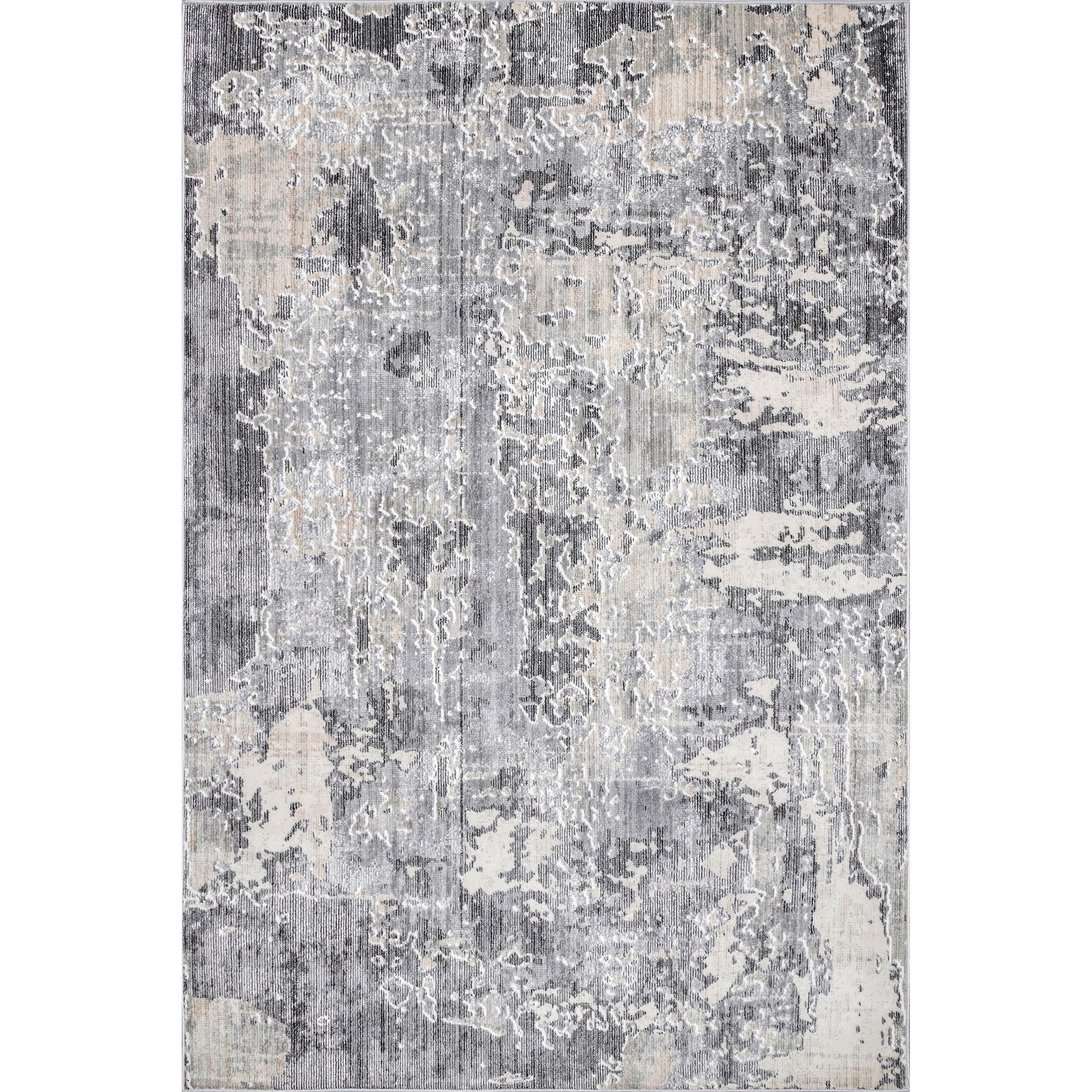 nuLOOM MELA05A-O508 Levitan 5 X 8 (ft) Silver Oval Indoor Abstract Area Rug