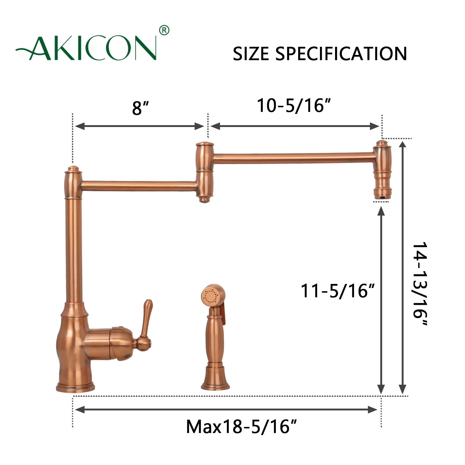Akicon AK918P1C Kitchen-Faucets - View #4