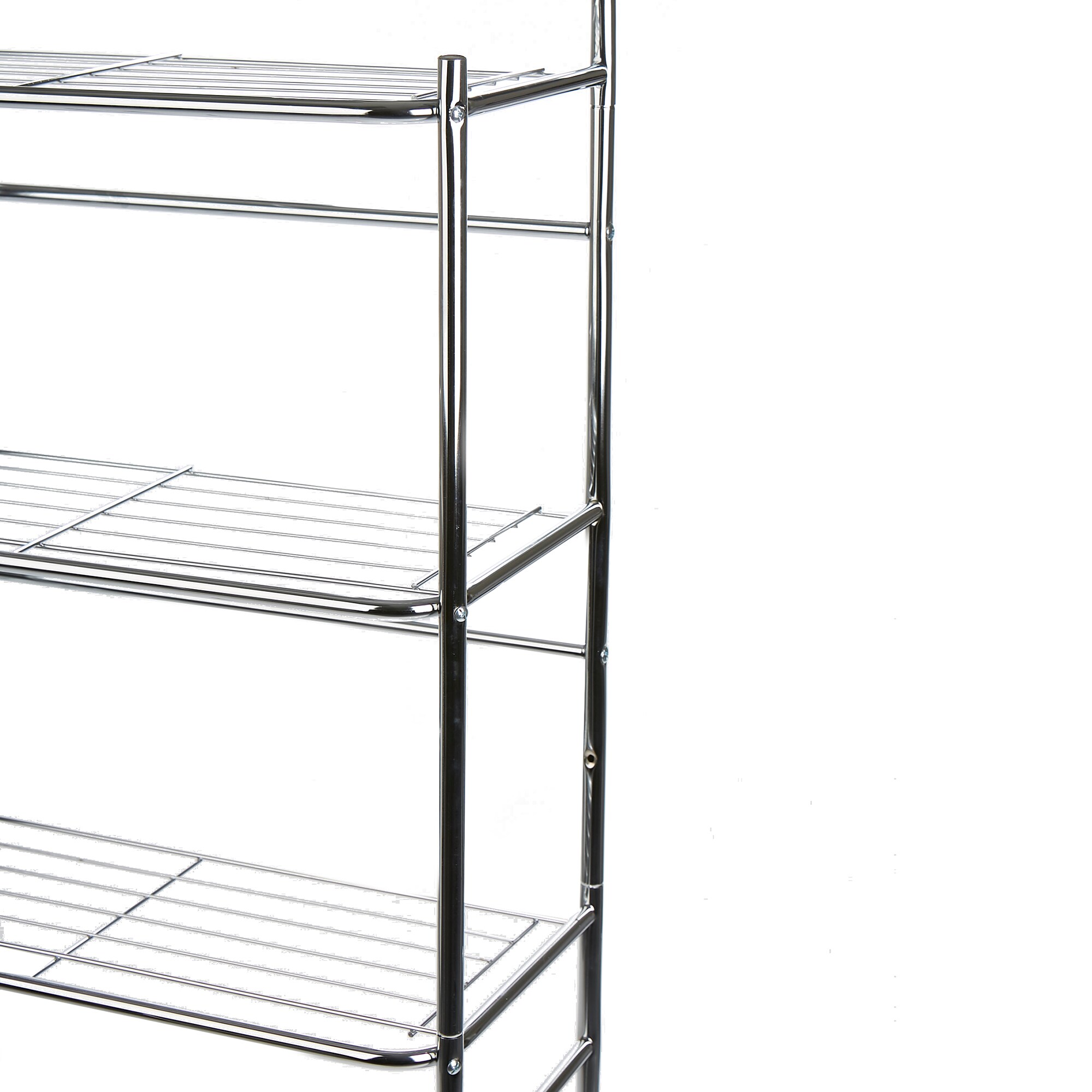 Mind Reader 23.6-in x 57.5-in x 1-in Silver 3-Shelf Over-the