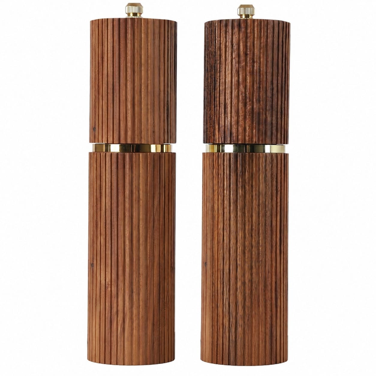 Aoibox  Wooden Salt and Pepper Grinder Set with Adjustable Coarseness Refillable Acacia Wood Mill with Matching Tray