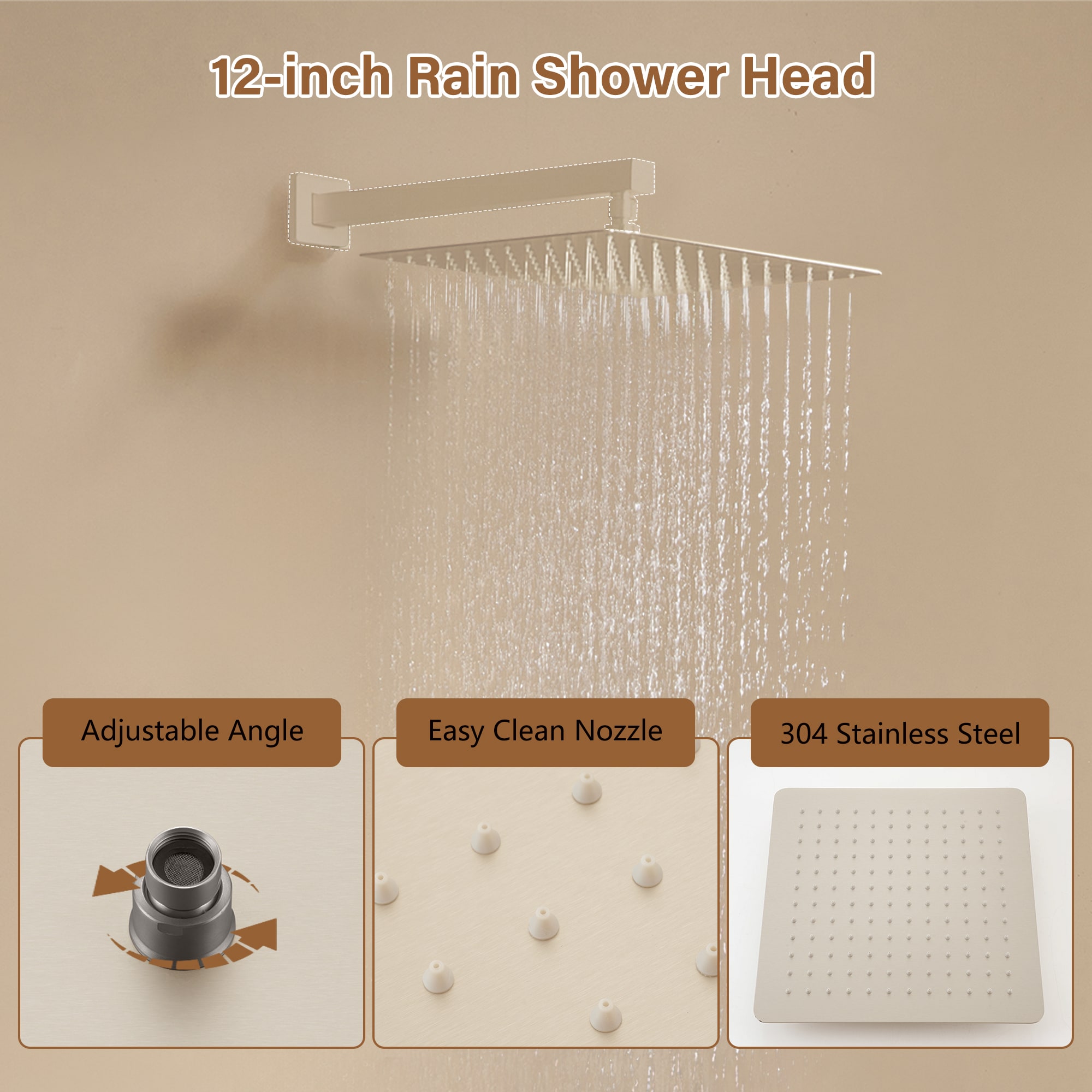 CASAINC CASATW2501-5CH Fixed-Showerhead - View #5