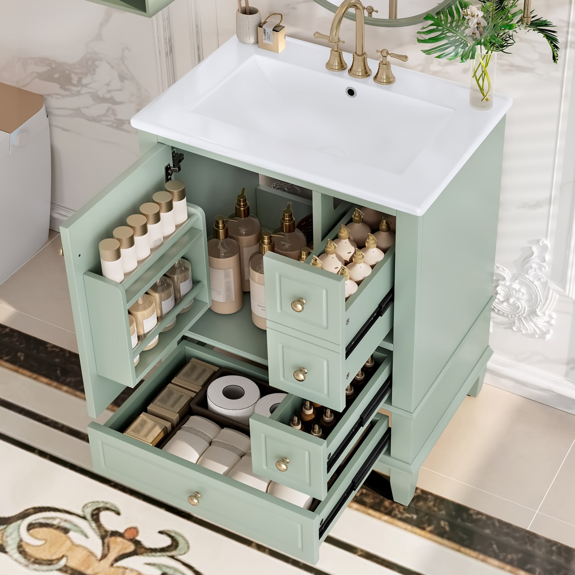 WELLFOR CBY-P296567F Bath-Vanity-Combo - View #3