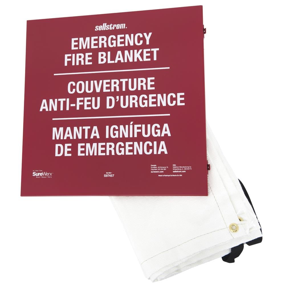 Commercial/Residential Fire Blanket in White | - Sellstrom S97457