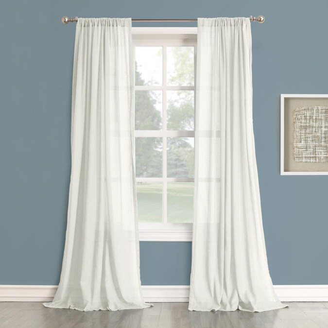 No 918 95 In White Cotton Semi Sheer, White Cotton Curtains